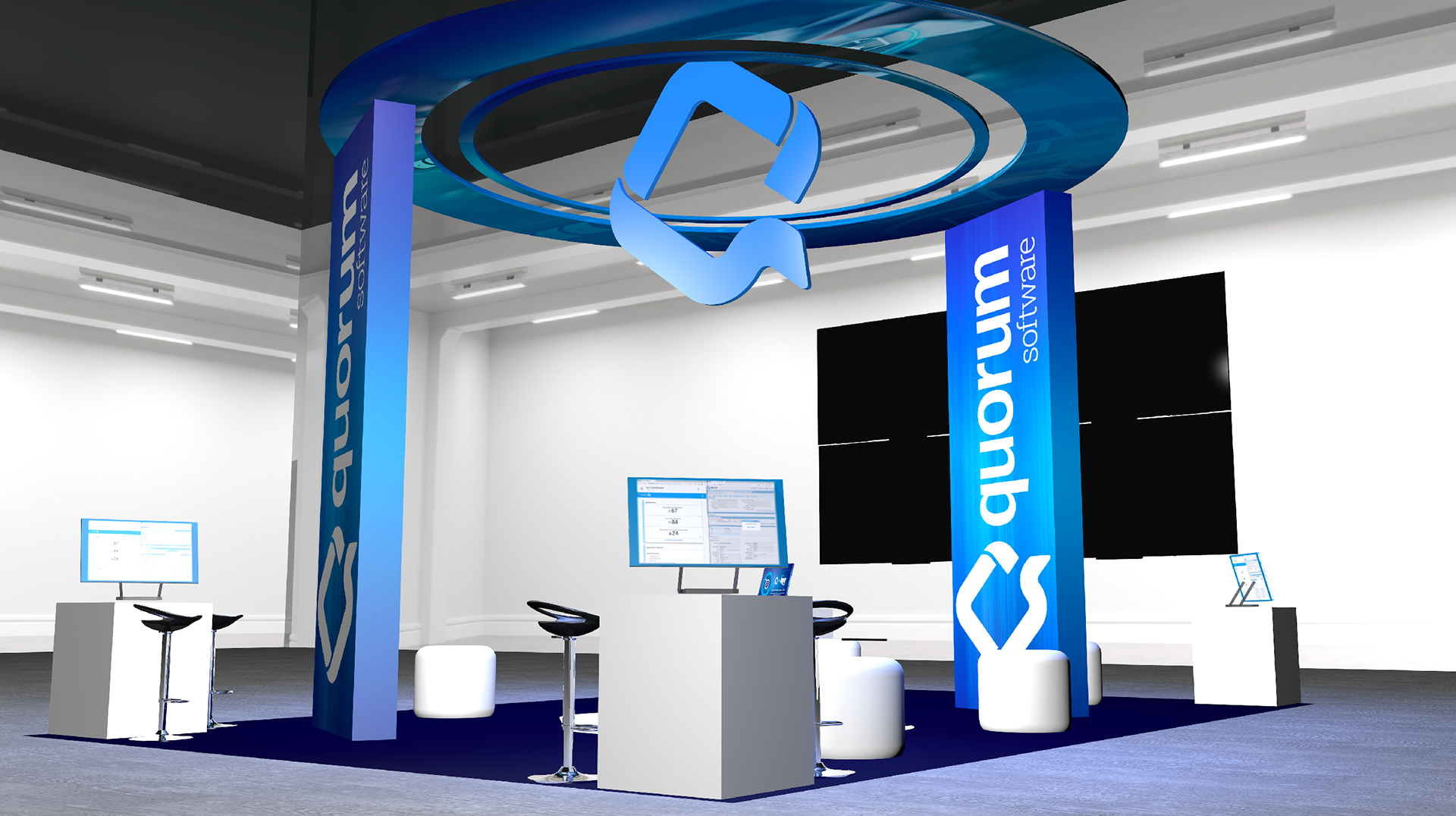 3D Trade Show Booth Concepts in Cinema 4D