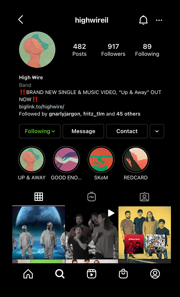 High Wire Instagram Themed Conten