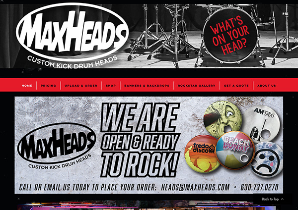 MAXHEADS Website Layout