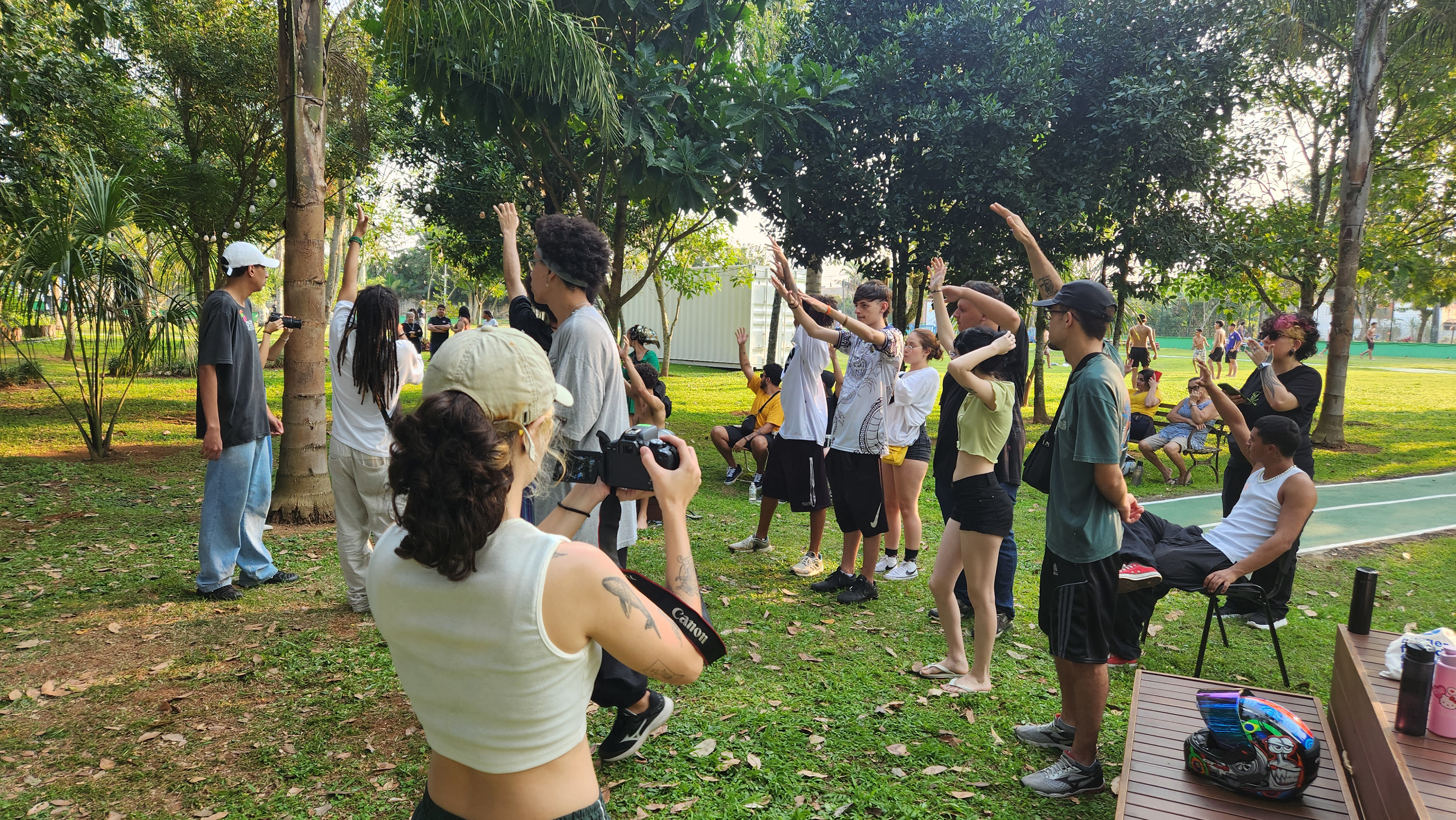Dia de gravação externa das imagens da Batalha de Rima do documentário do Sesc Registro
