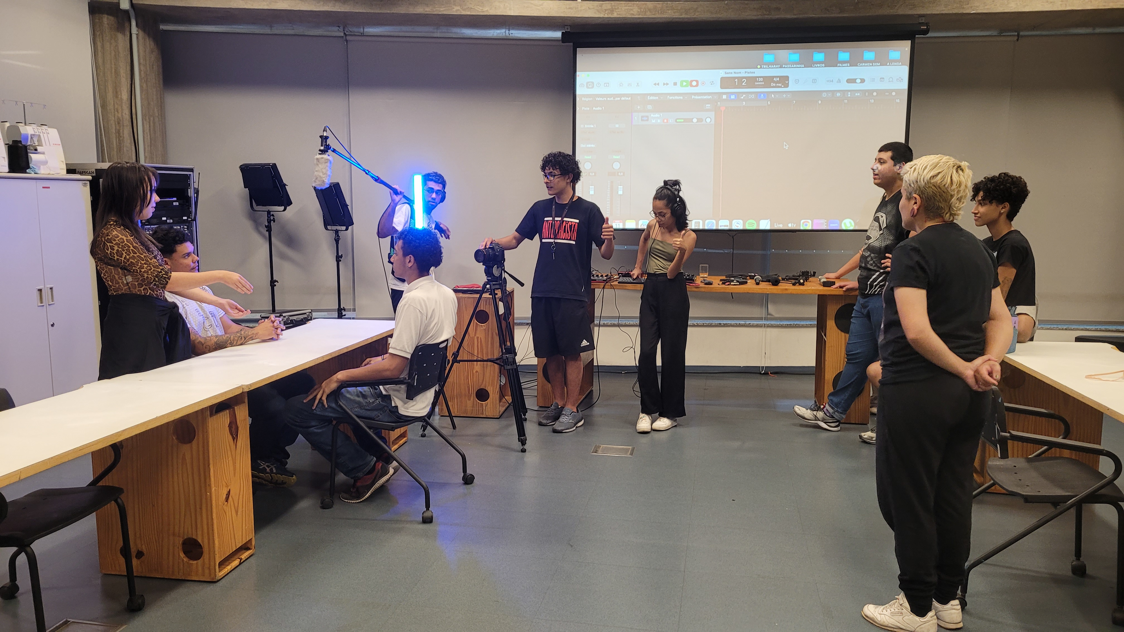 Exercício de áudio no Sesc Jundiaí
