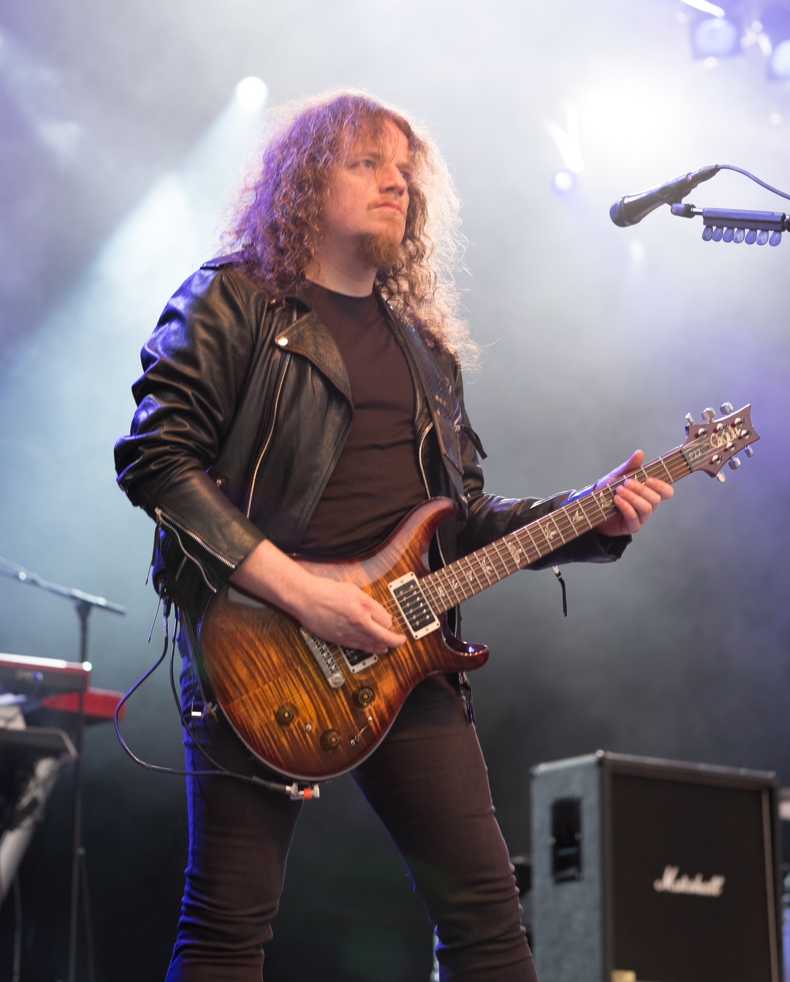 Shot with the amazing Fujinon 56mm f/1.2 lens. Fredrik Åkesson of Opeth performing live at Liseberg in Göteborg, Sweden.