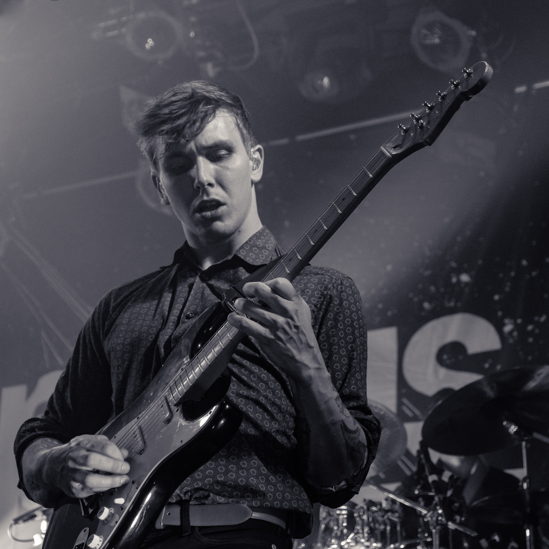 Robin Ognedal of Leprous live at Pumpehuset in Copenhagen, Denmark.