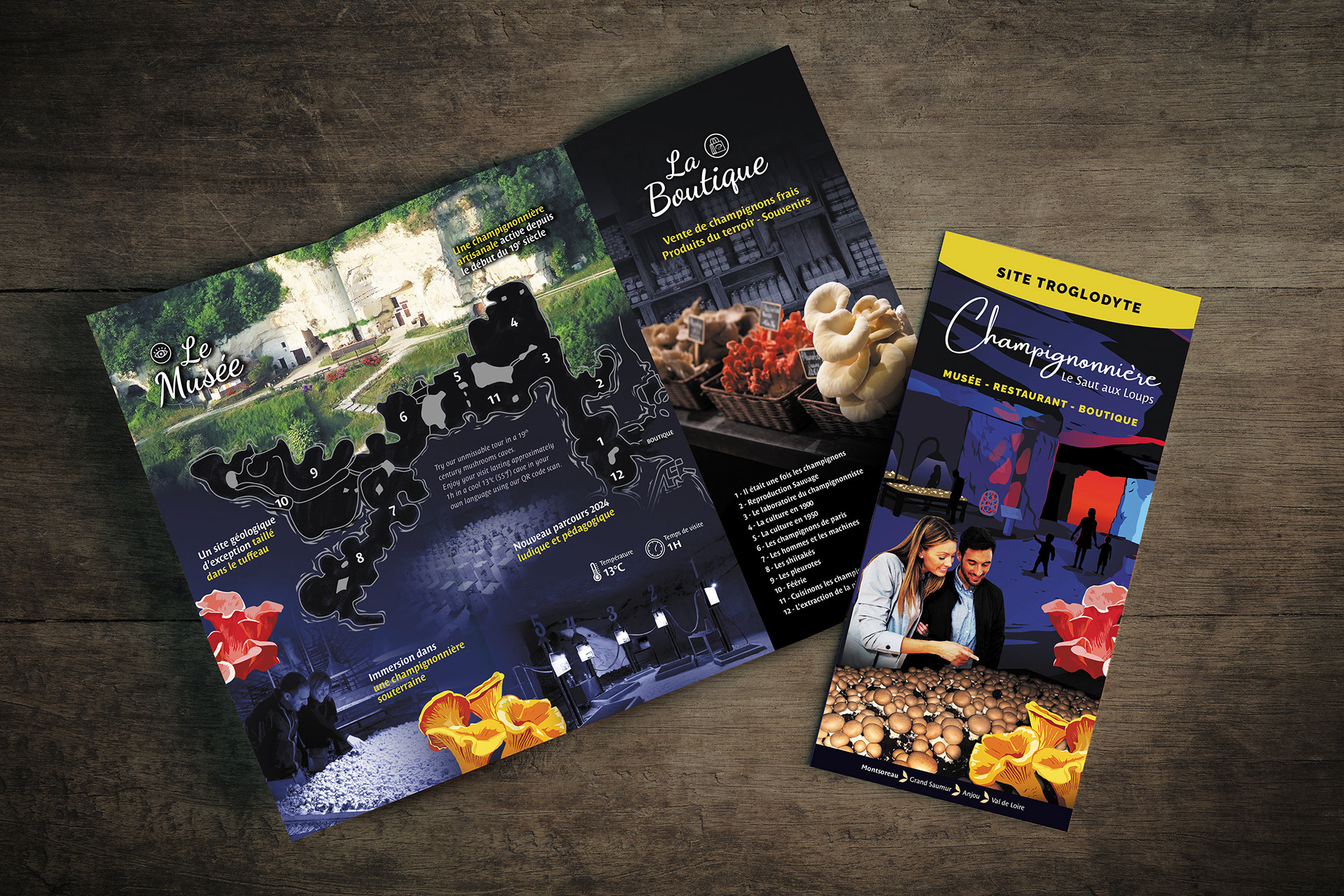 Création Flyer Touristique La Champignonnière