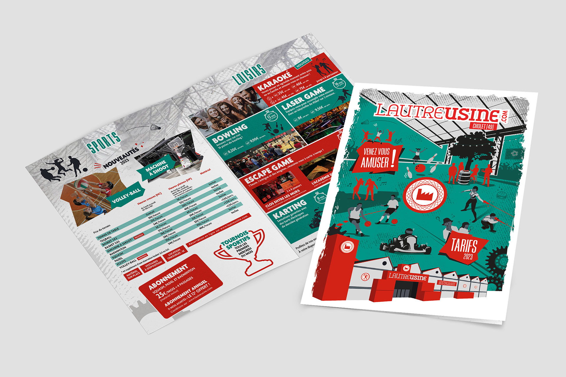 Création Plaquette tarifaire L'autre Usine