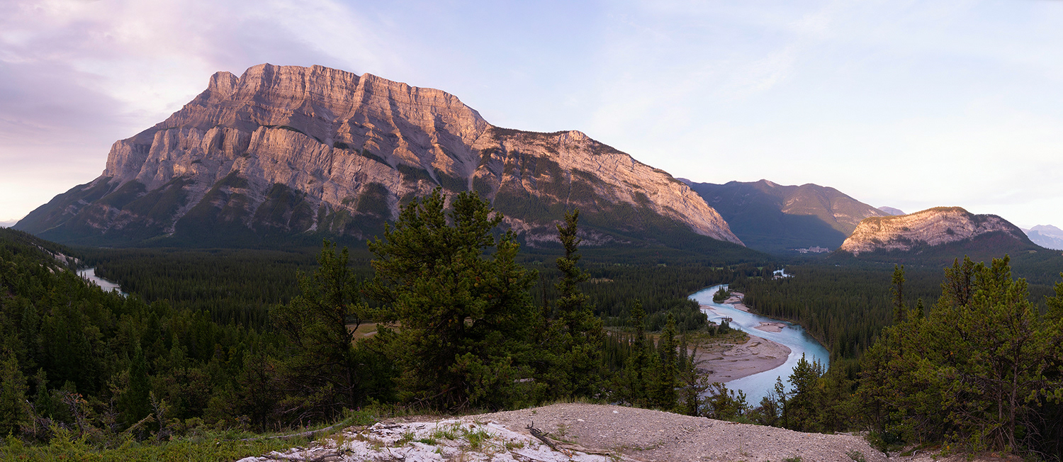 Bow River Valley at sunrise