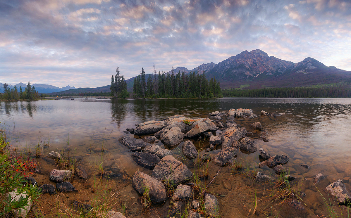 Sunset on the Pyramid Lake