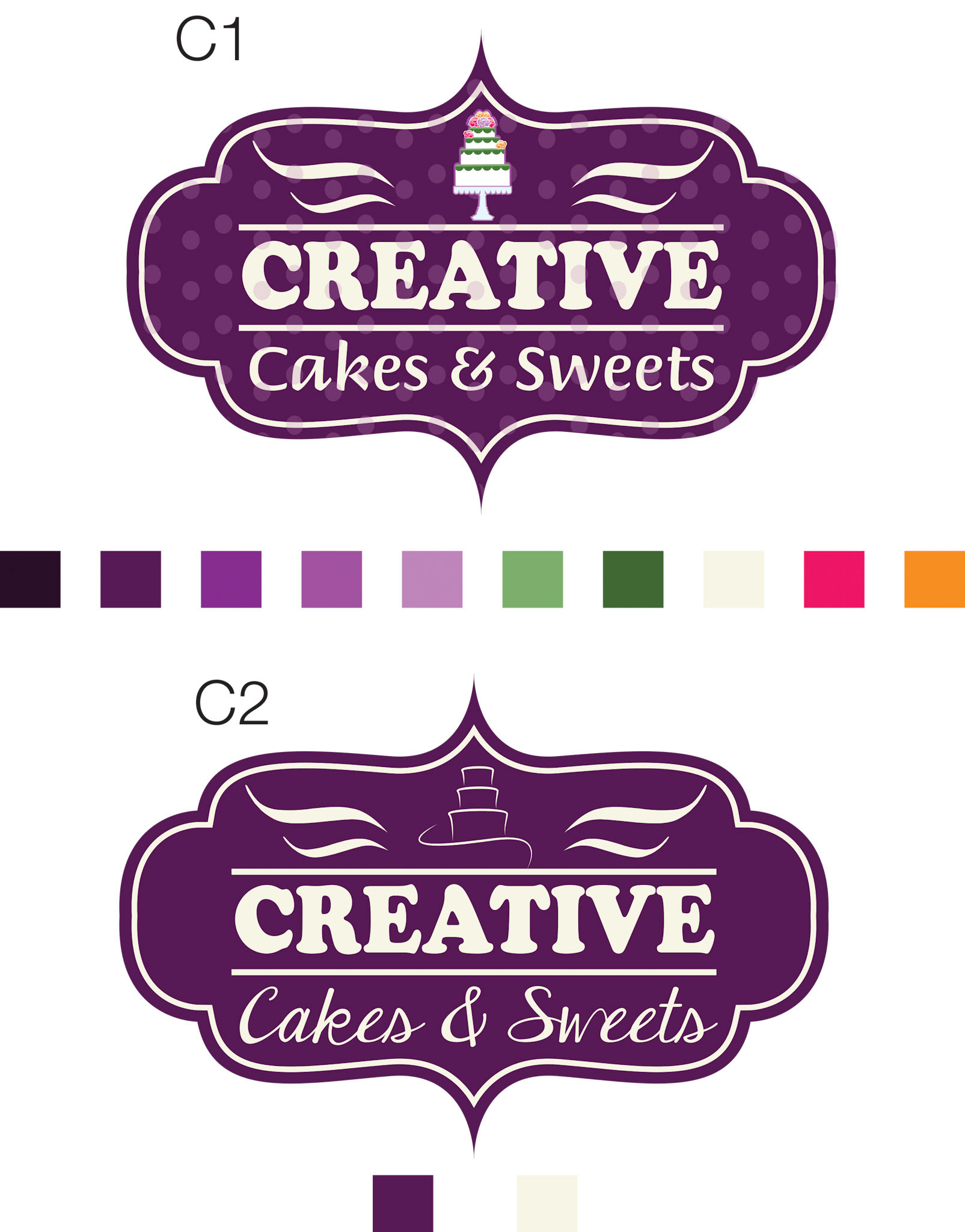 Creative Cakes Logo Options 1