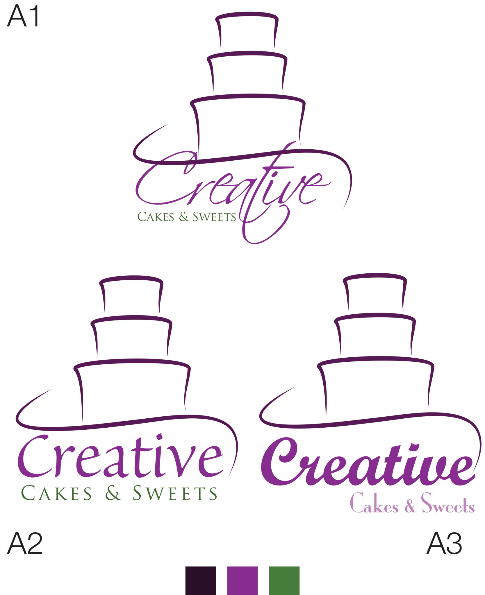 Creative Cakes Logo Options 1