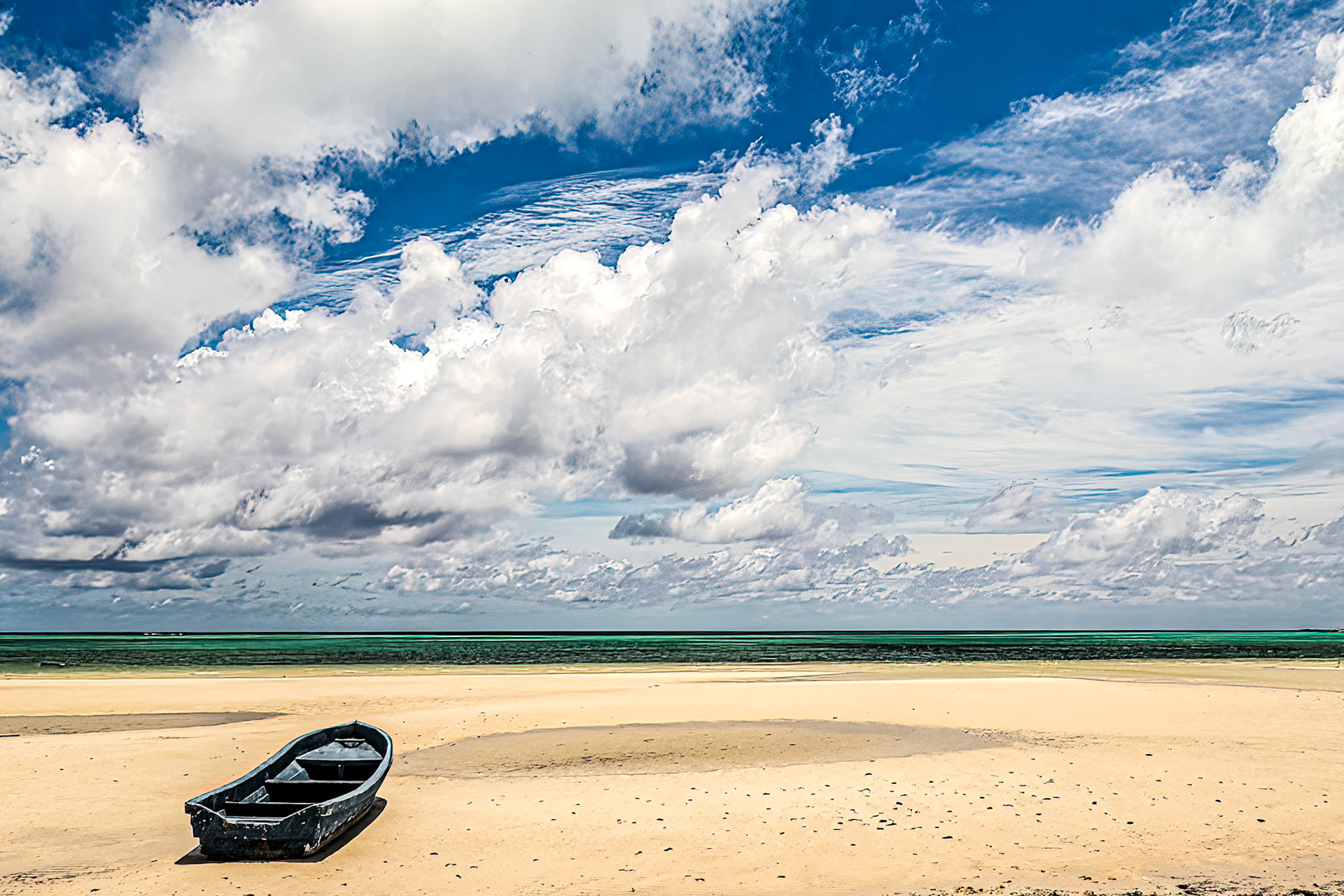 Boat on the Beach: South Andros Island, Bahamas