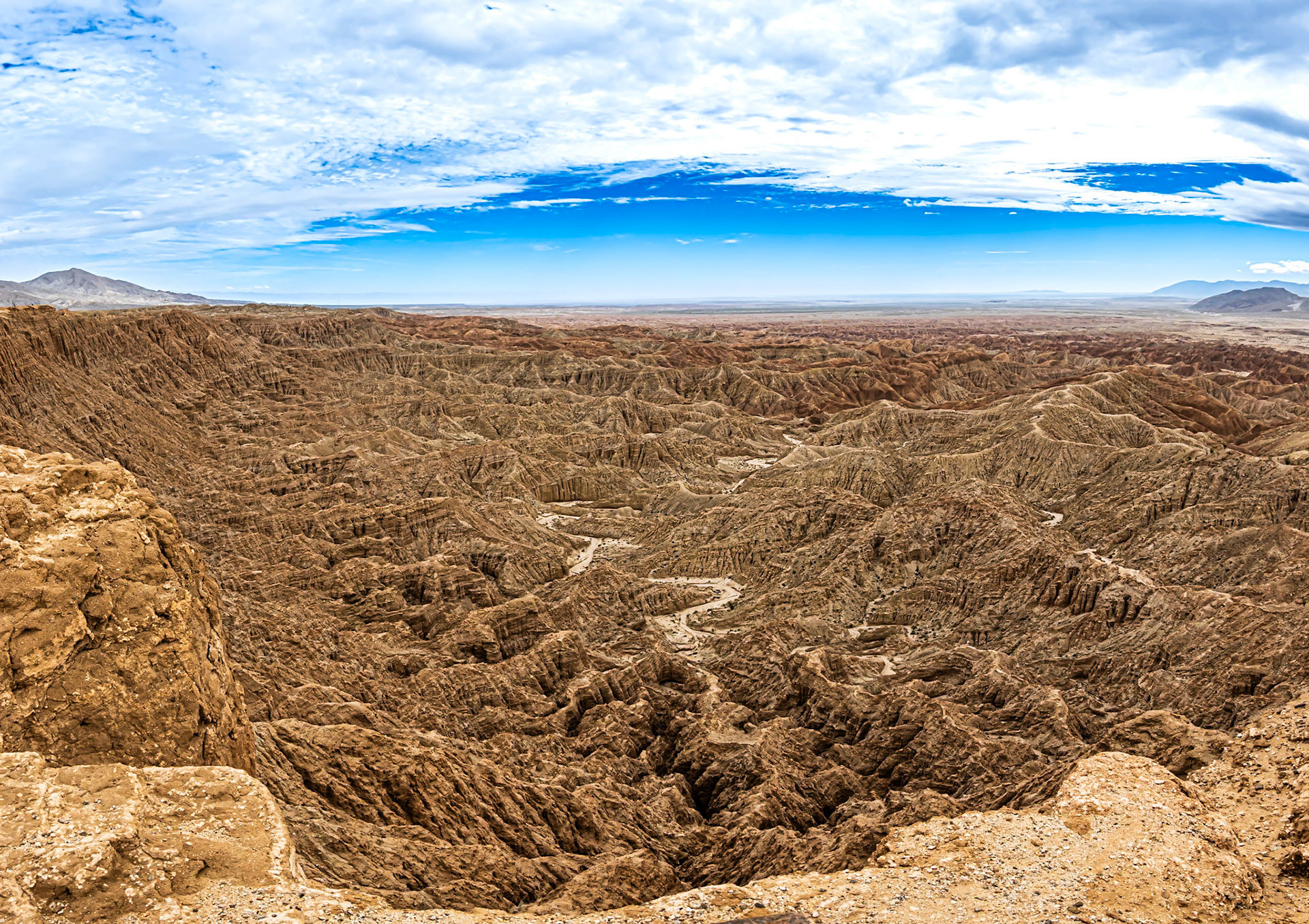 Borrego Badlands East: Viewed from Font's Point in the Anza-Borrego Desert looking east towards the Salton Sea.