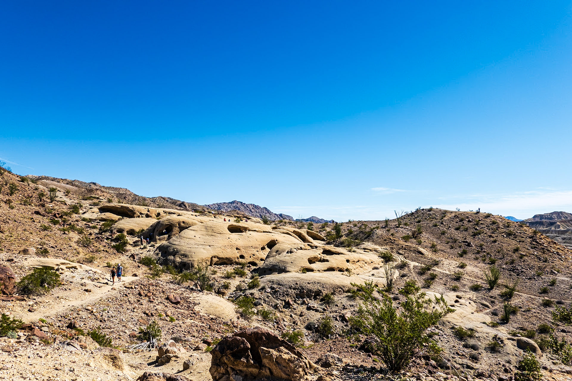 Hike to the Wind Caves: Overlooking the Carizzo Badlands, the Wind Caves are wind-eroded pockets found on a short hike from the Split Mountain Road.