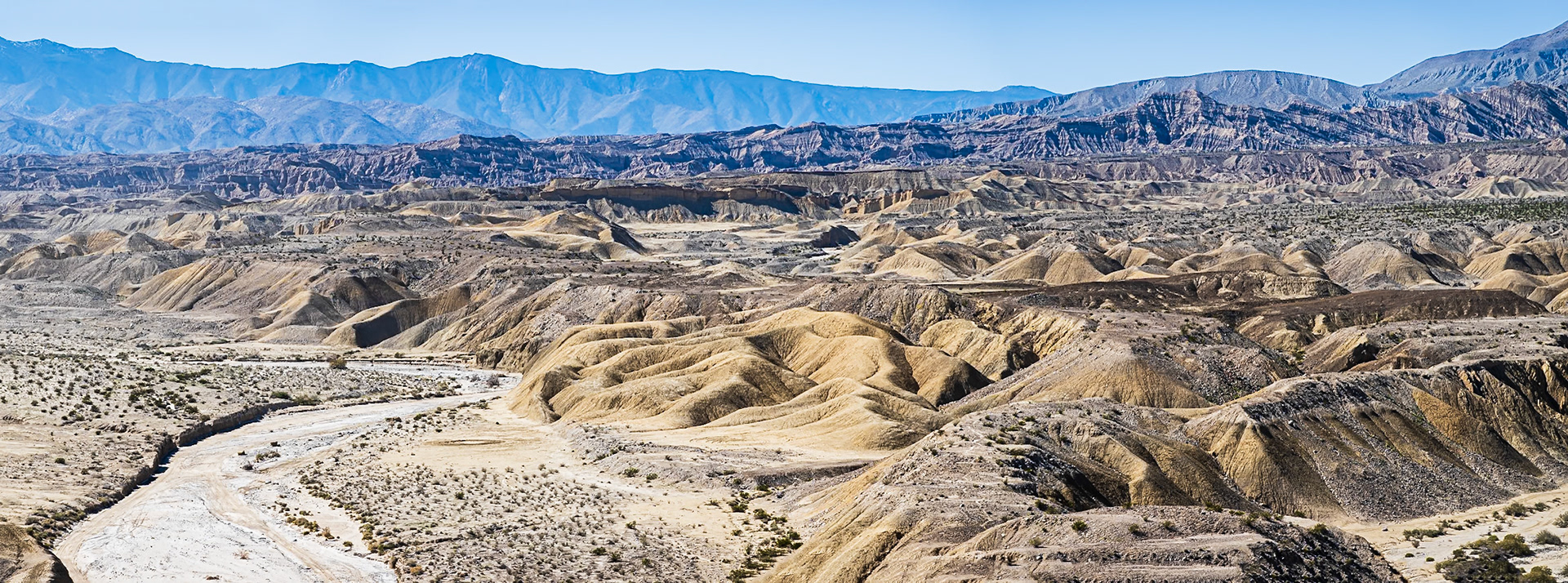 Carrizo Badlands: Viewed from the Wind Caves in the Anza-Borrego Desert.