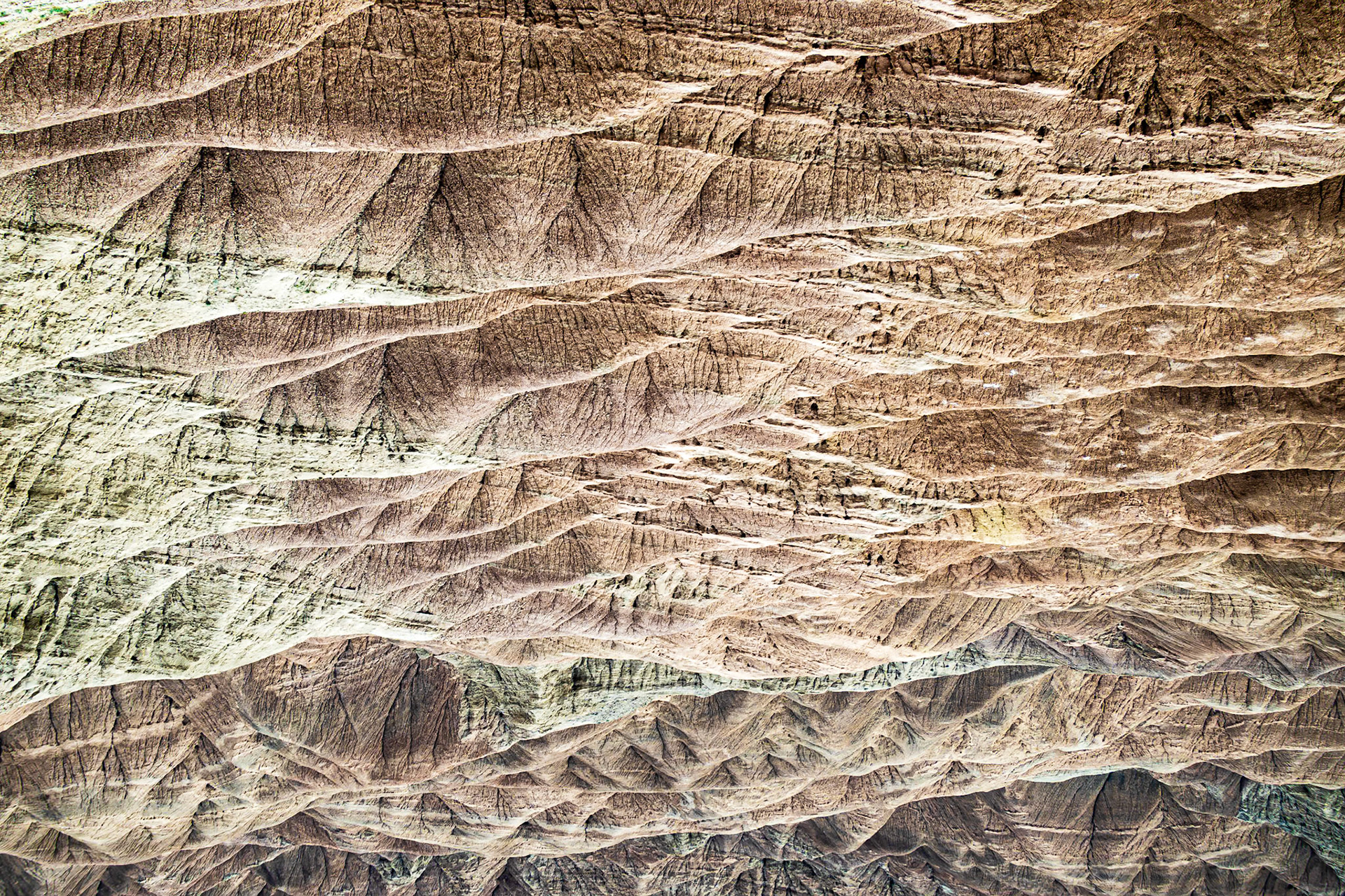 Badlands Landscape : An intimate view of the Borrego Badlands as seen from Font's Point near Borrego Springs CA.