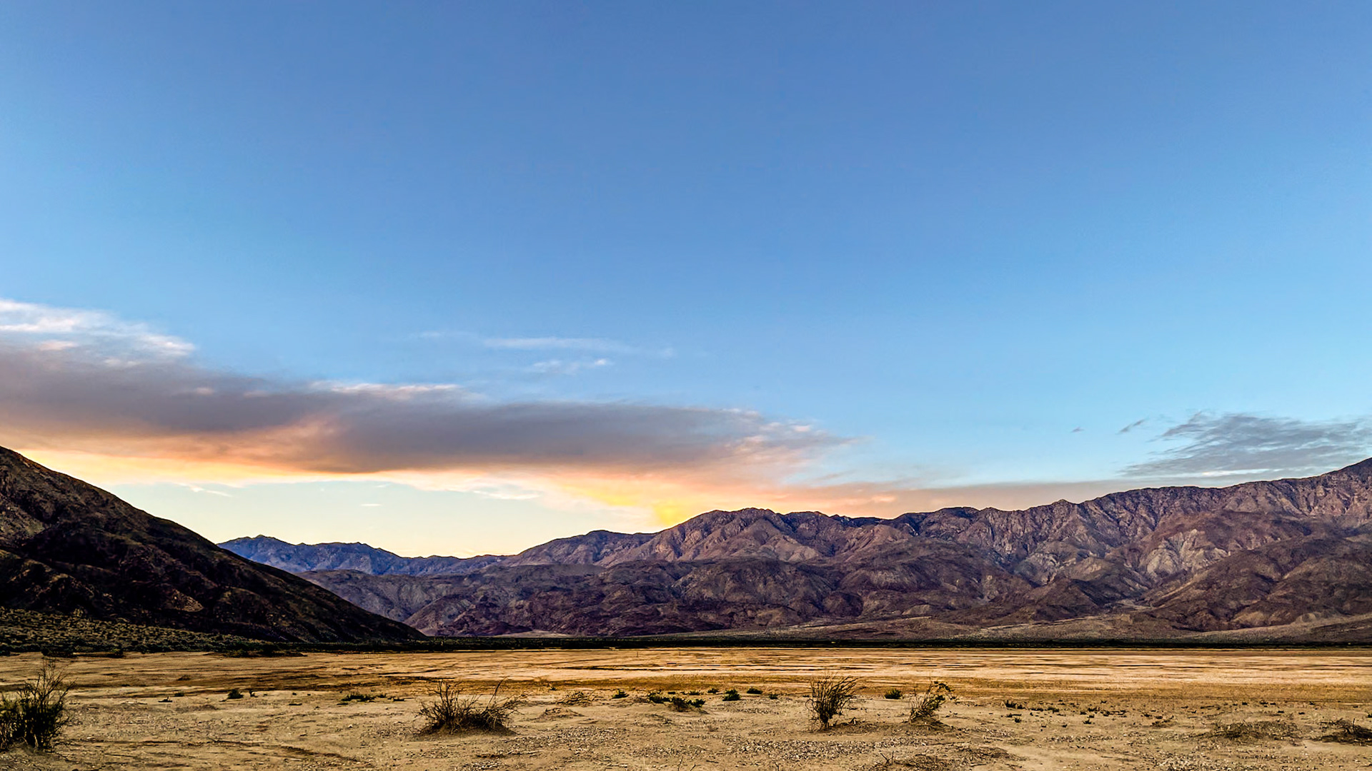 Santa Rosa Mountains: Viewed from Clark Dry Lake in the Anza-Borrego Desert.