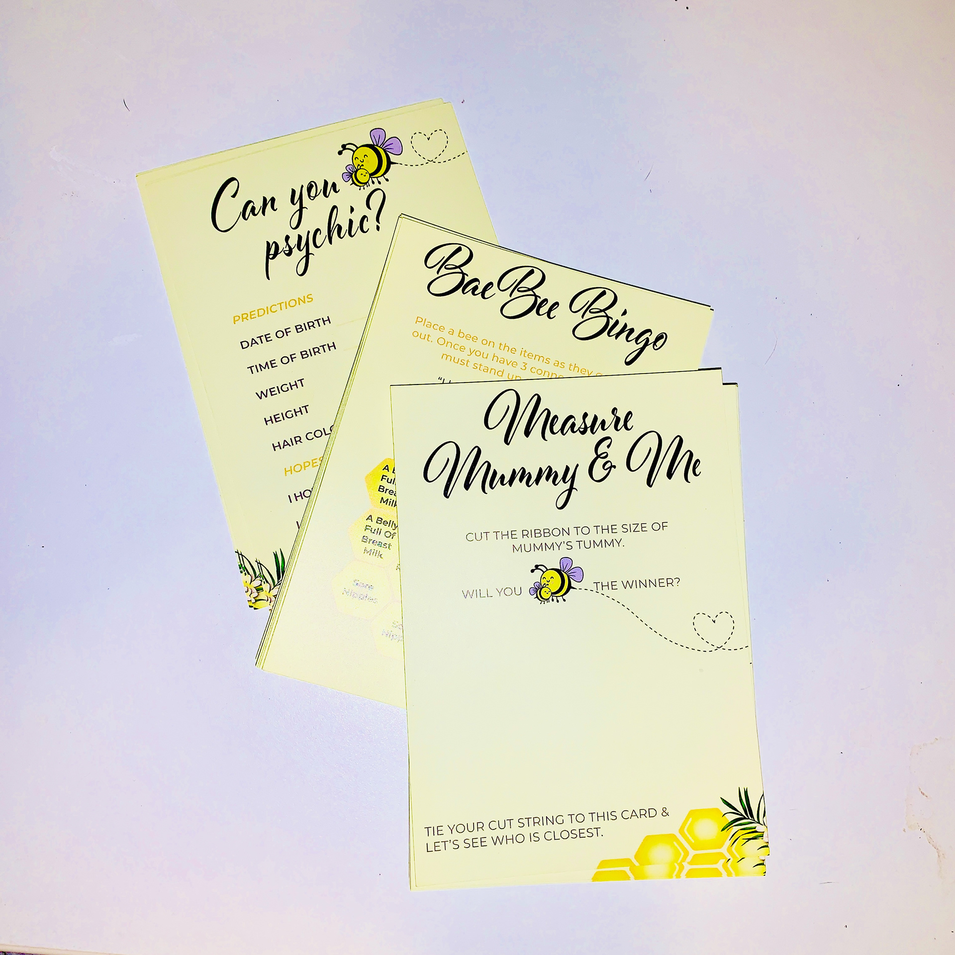 Bespoke Event Game Cards