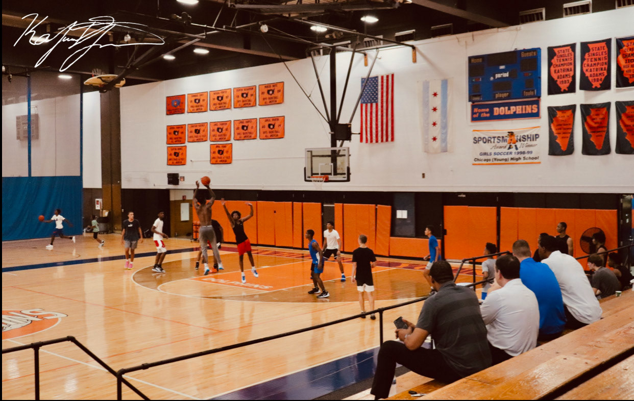 Whitney Young Basketball Open Gym. Coach K in attendance. 2019
