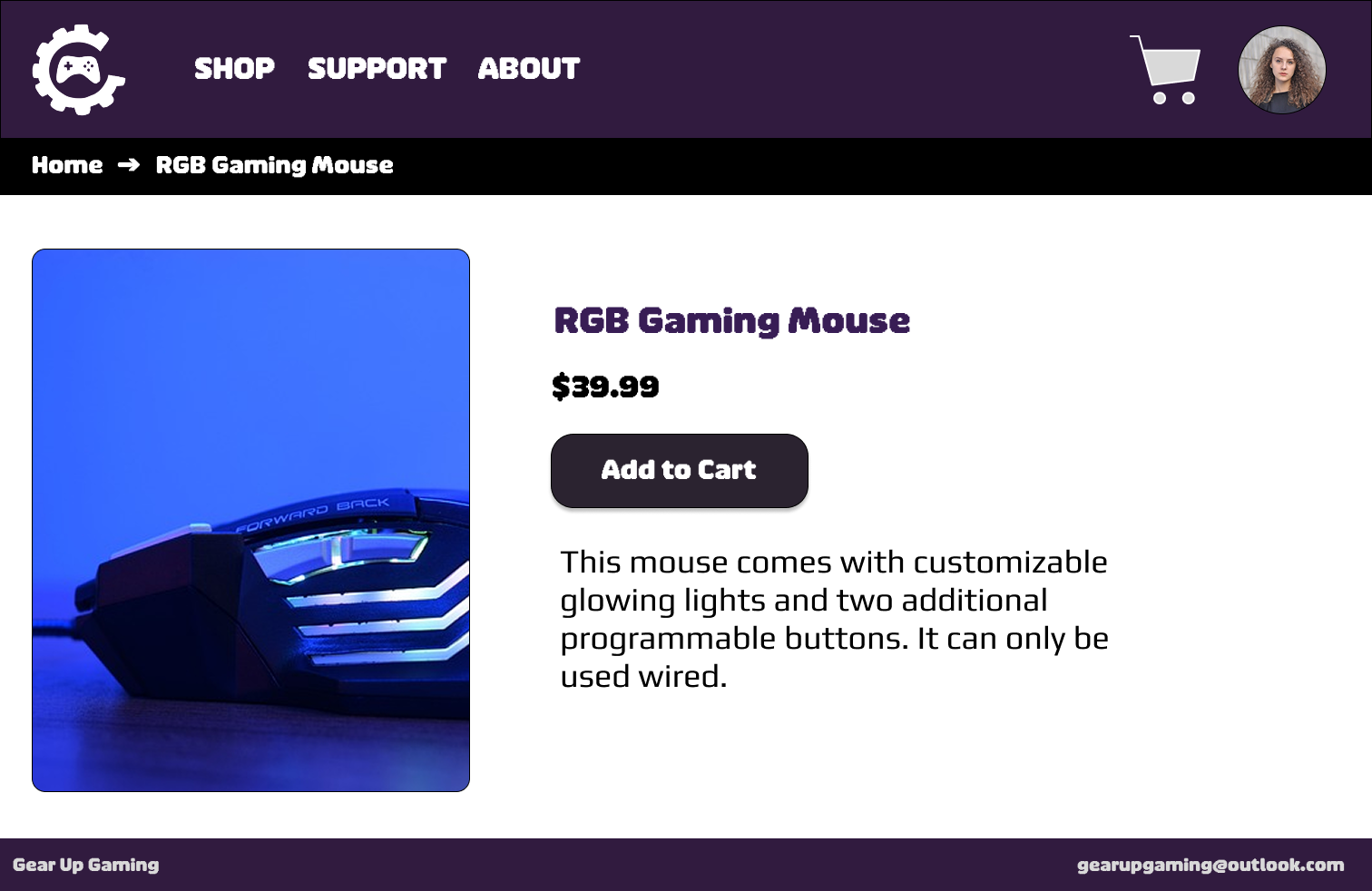Product Description Page