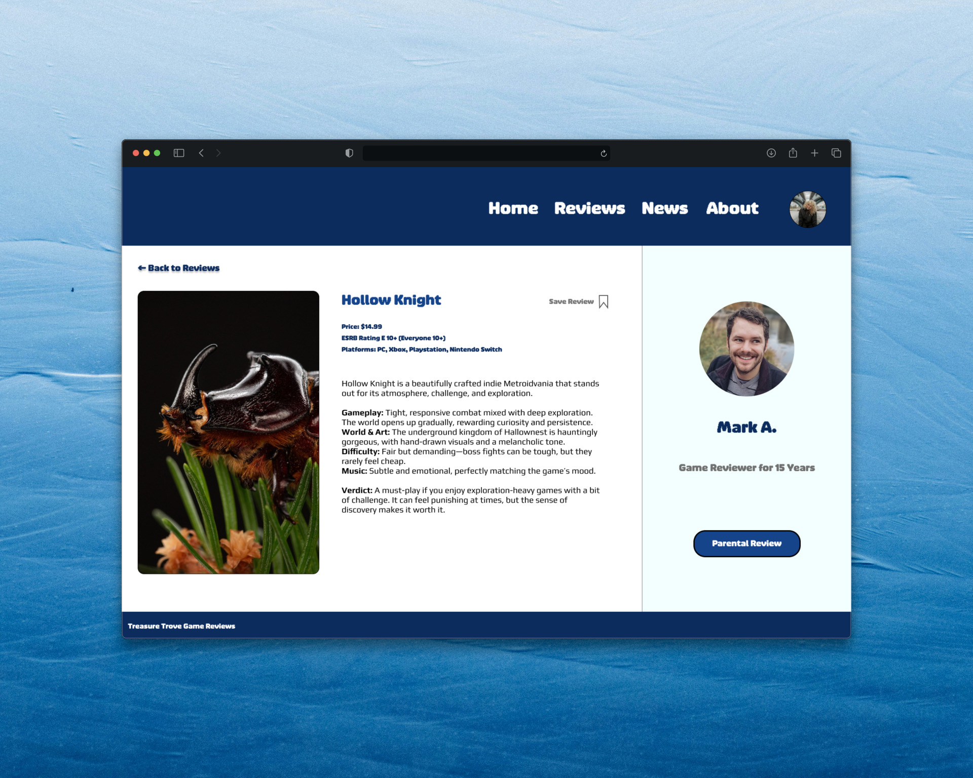 Game Review Screen