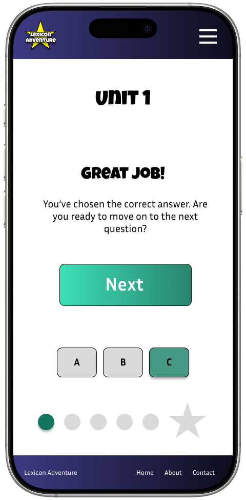 Correct Answer Screen