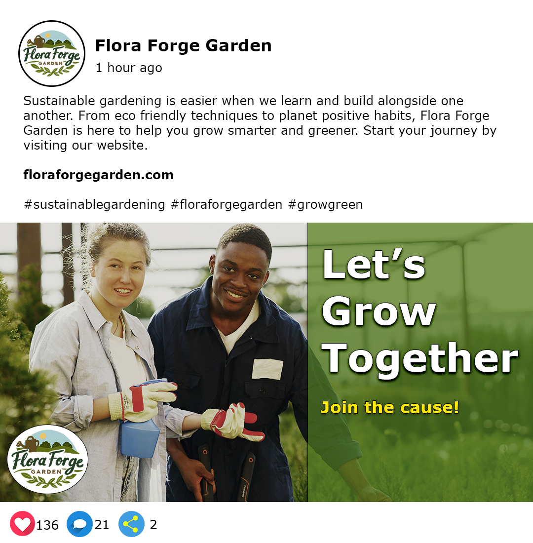 Let's Grow Together Social Media Post