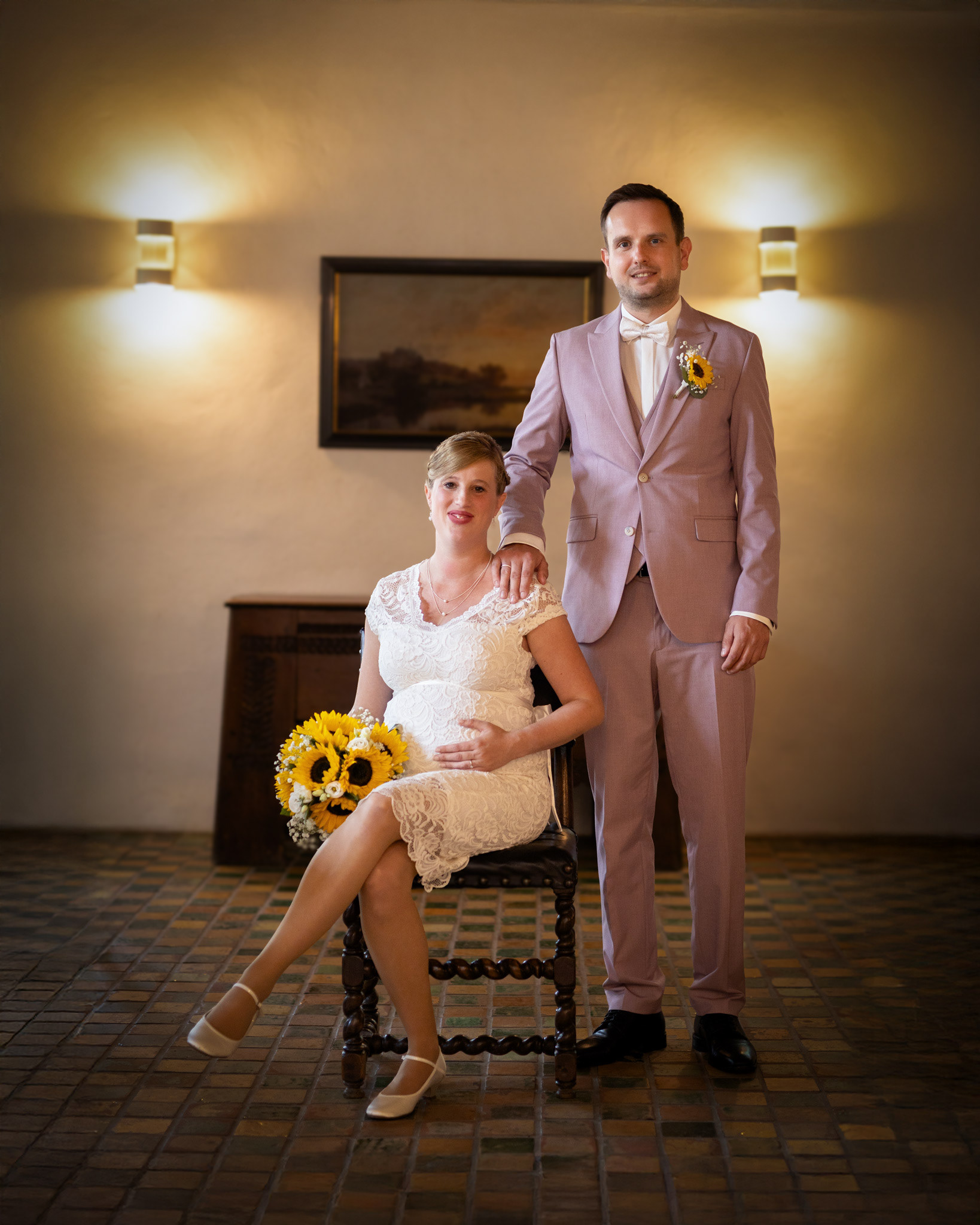 Hochzeitspaar im Standesamt Schloss Reinbek