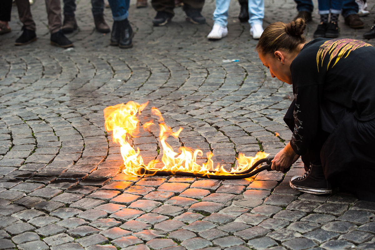 Busker from "Tutto quello che vuoi" movie / Rome - 2015