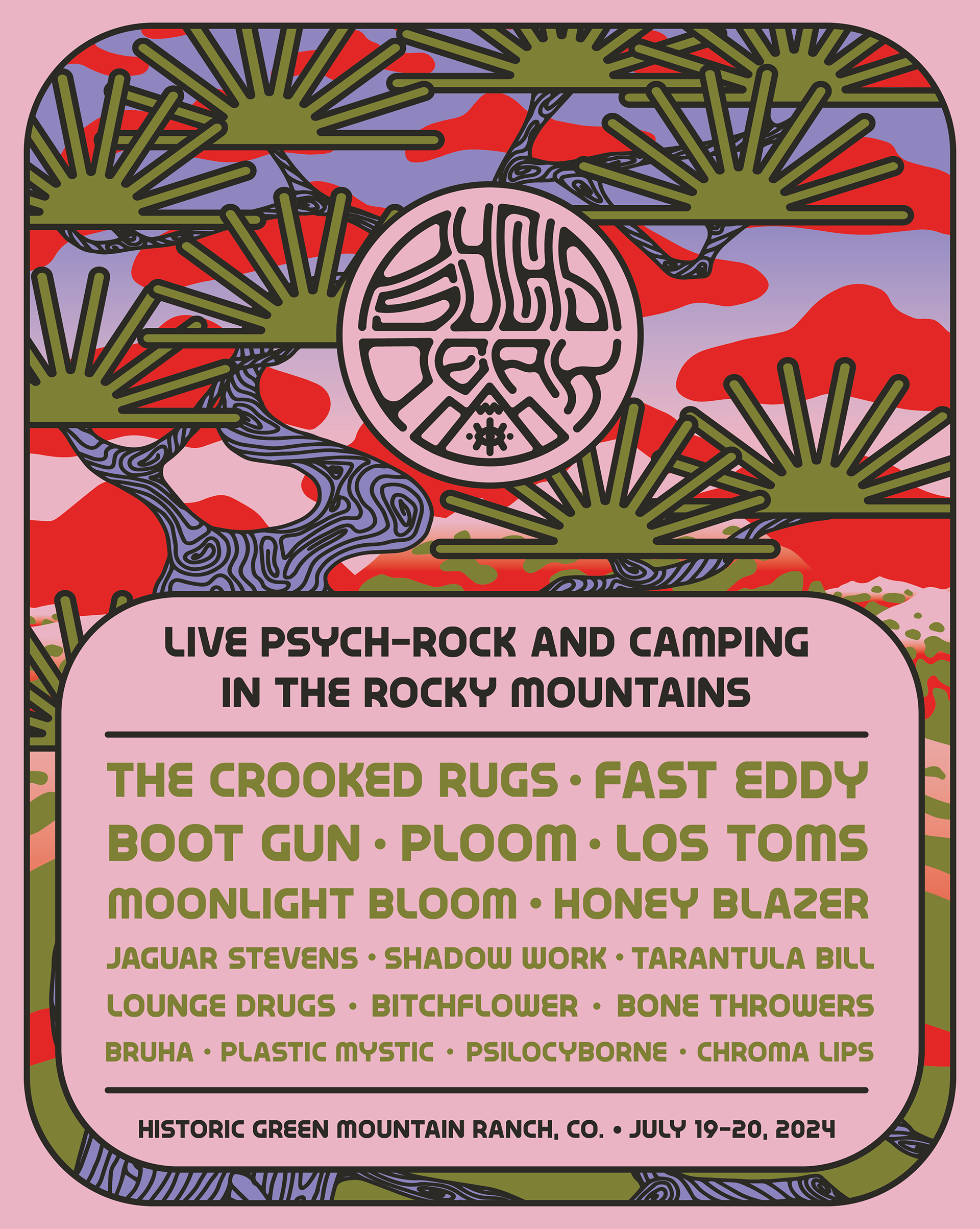 Psychs Peak Lineup Poster, 2024.