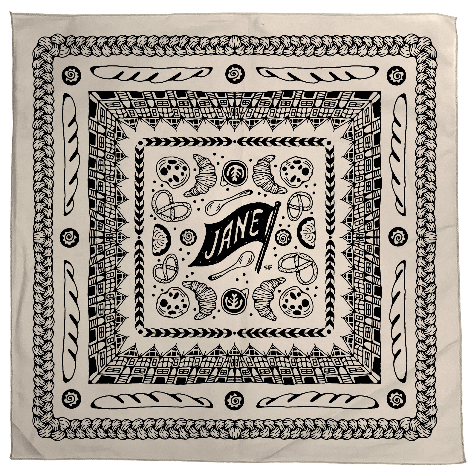Jane the Bakery Merch (Bandana), 2024.