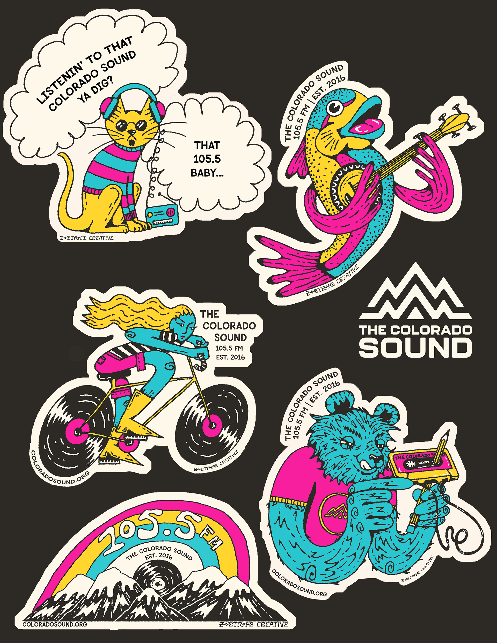 The Colorado Sound Sticker Pack, 2026.