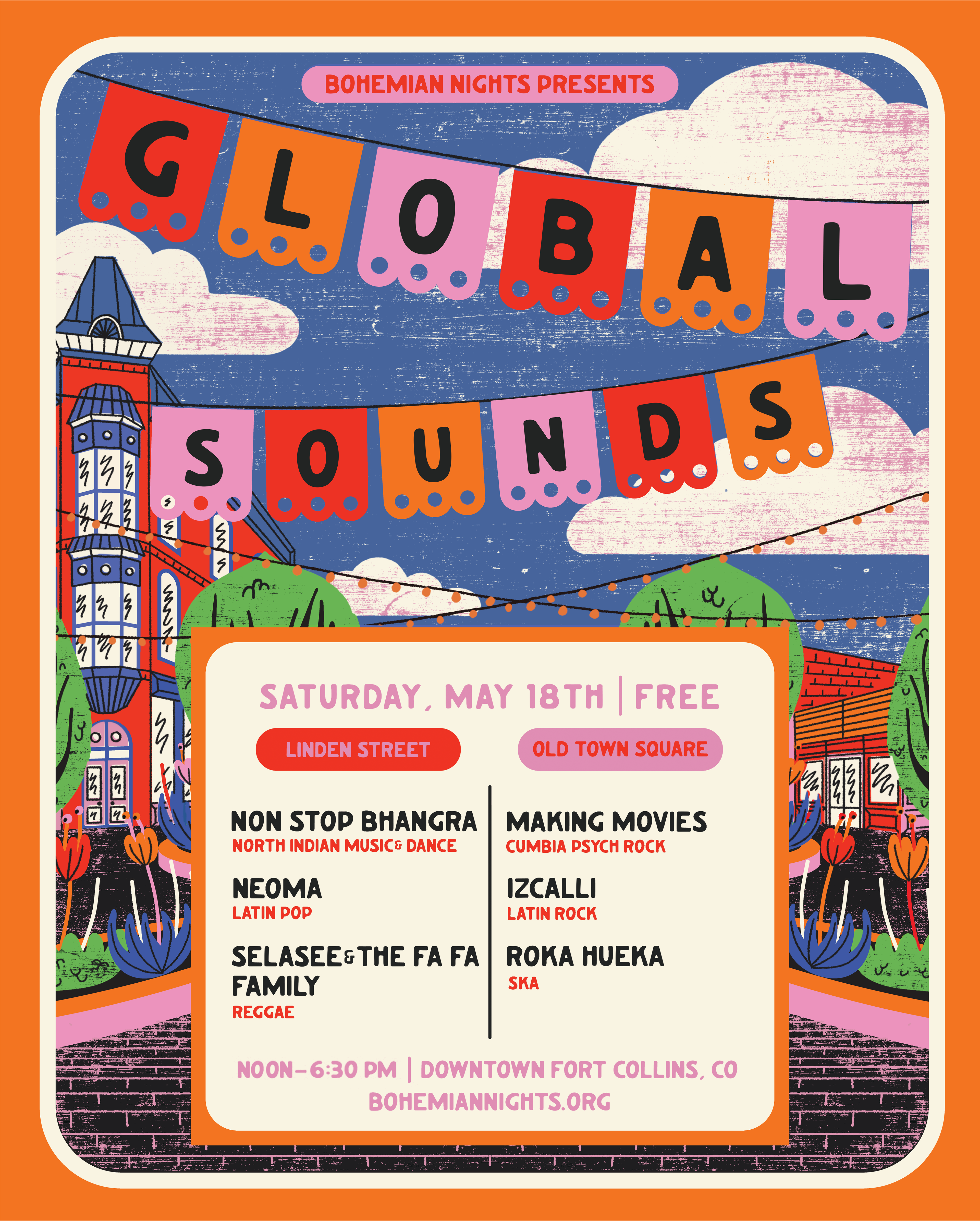 Global Sounds Poster, 2024.