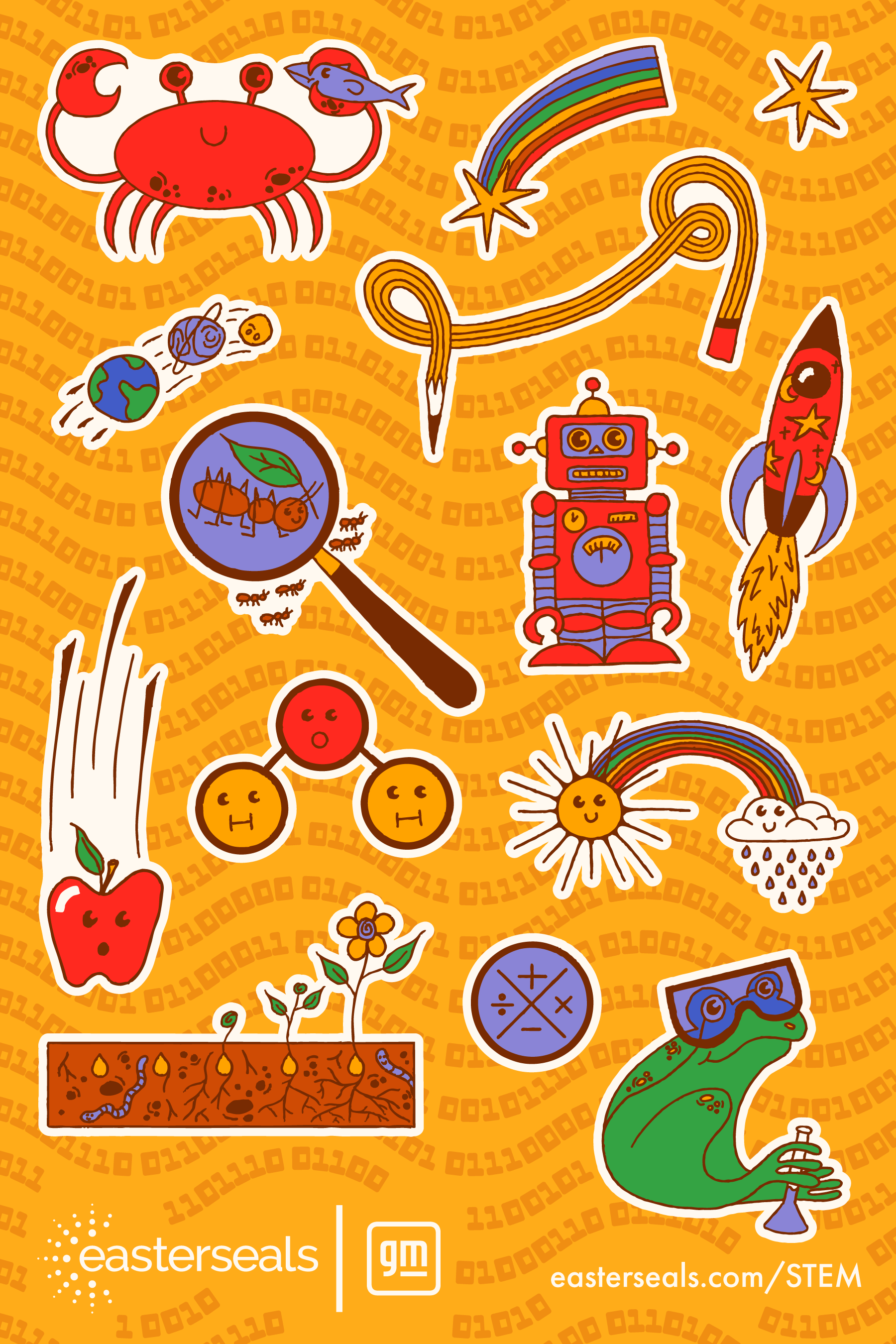 Easterseals STEM Initiative Sticker Pack, 2025.