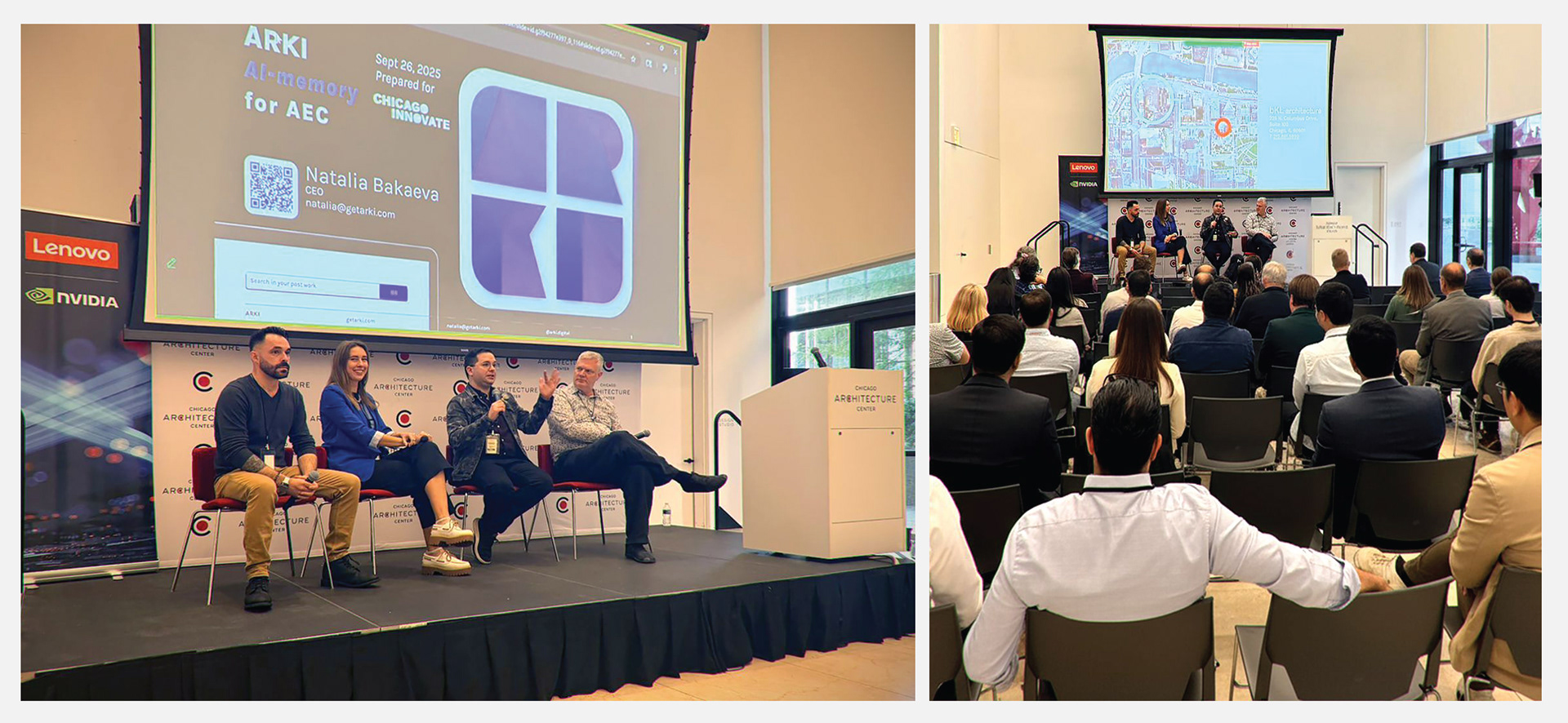 “AI Panel: Future of AECO”, Chicago Innovate Week, Chicago, USA, 100+ attendees, September 2025