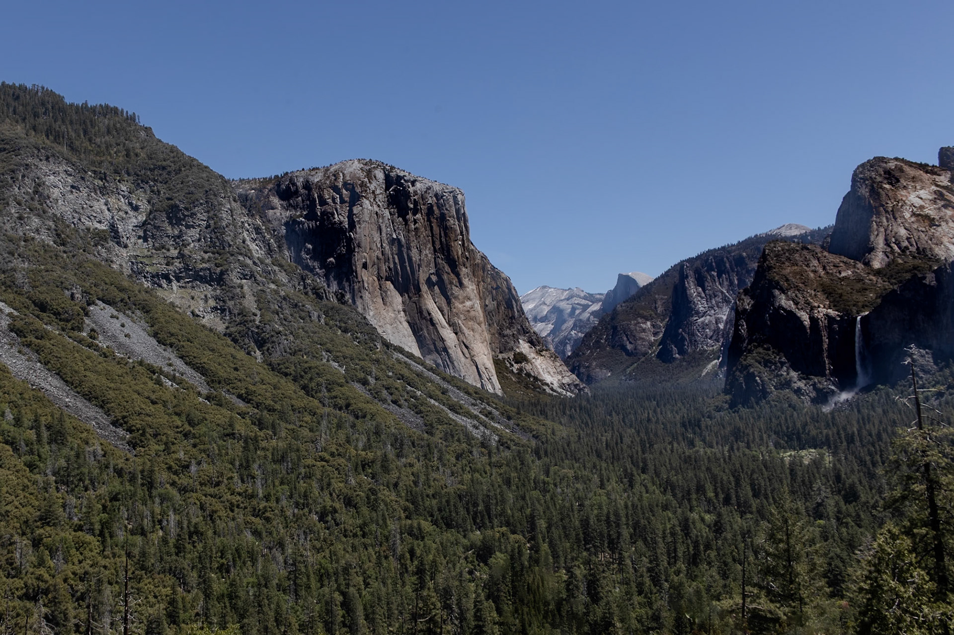 El Cap, Half Dome, and Bridal Veil