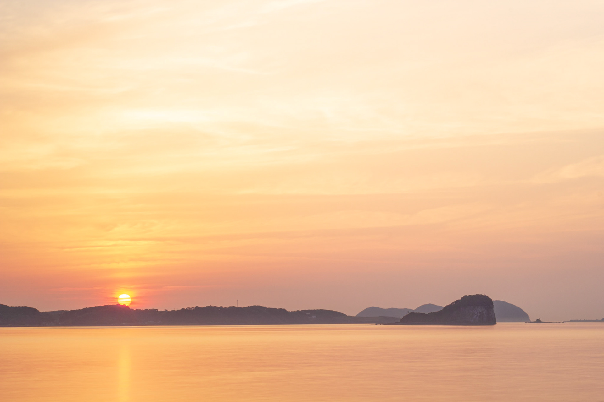 Sunset in Karatsu City