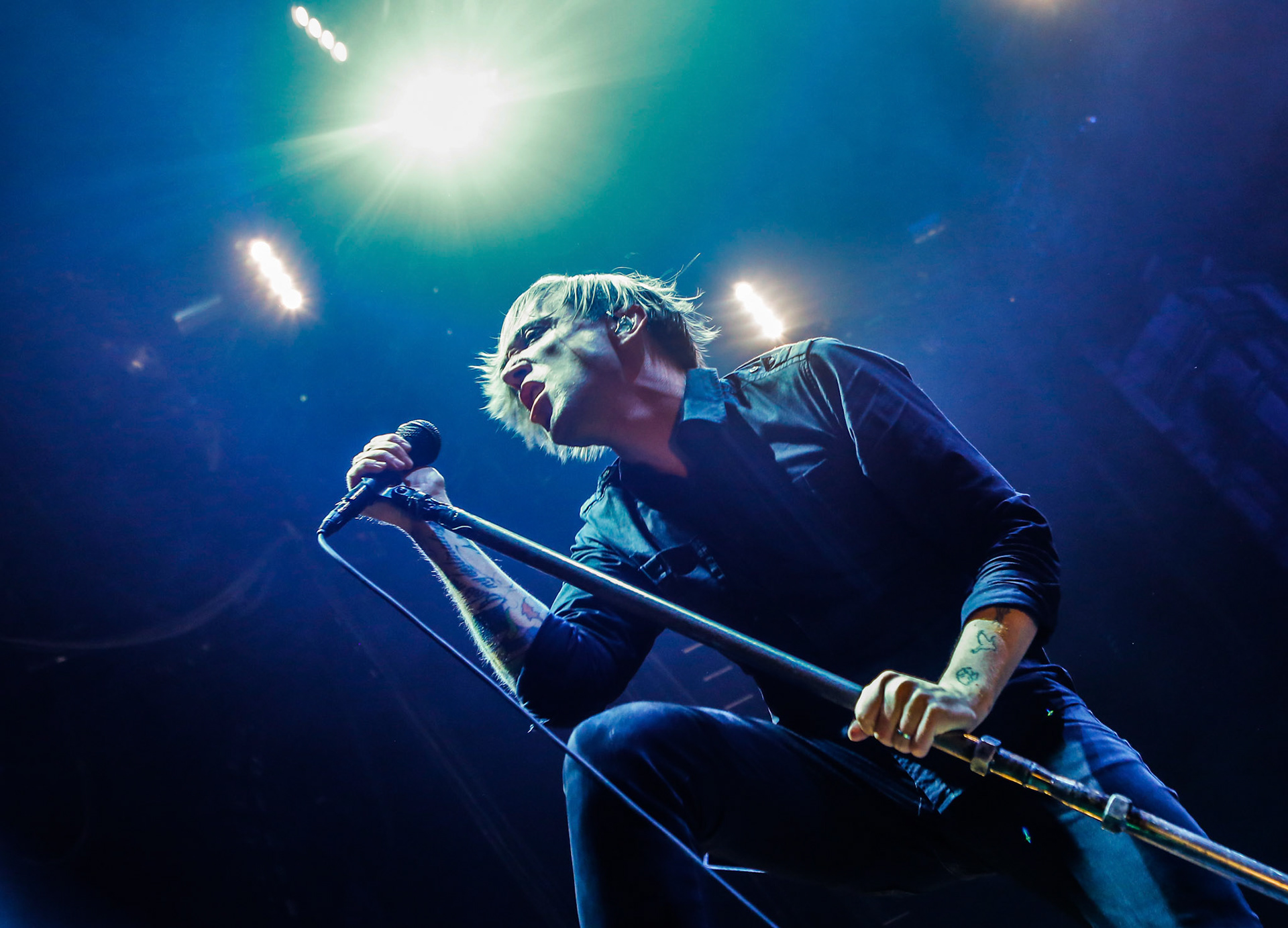 OTTAWA, ONTARIO - APRIL 12: Singer Benjamin Kowalewicz of Billy Talent performs live at Scotibank Place in Ottawa, Ontario, Canada on Aptil 12, 2013 in Ottawa, Ontario, Canada. © Mark Horton.