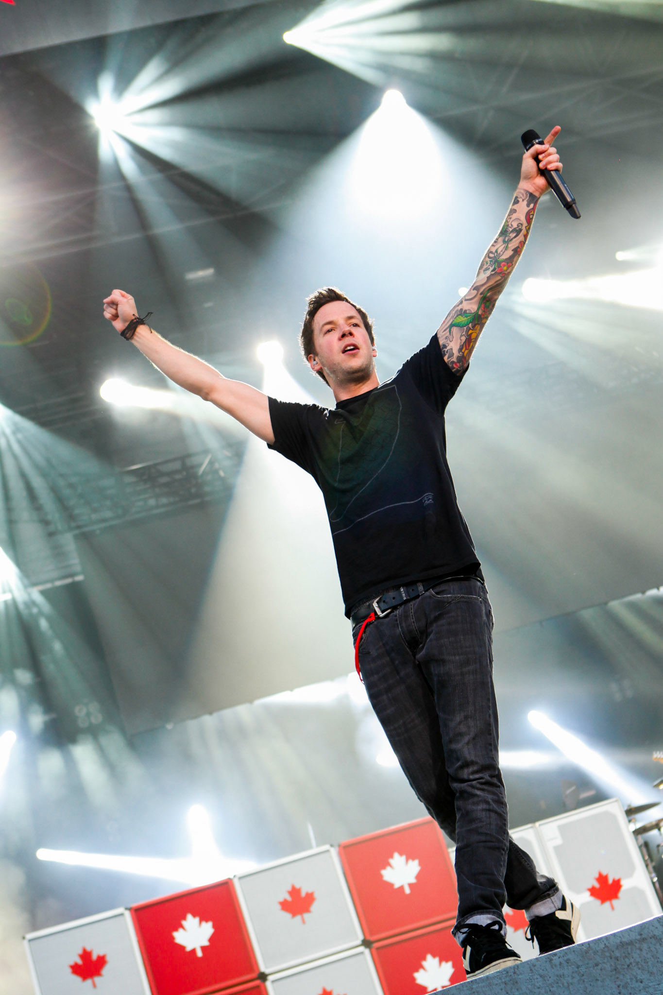 Canadian rockers Simple Plan perform live on Parliament Hill in Ottawa, Ontario, Canada as part of Canada Day Celebrations in the Nation's Capital 2012-07-01 © Mark Horton / Retna Ltd