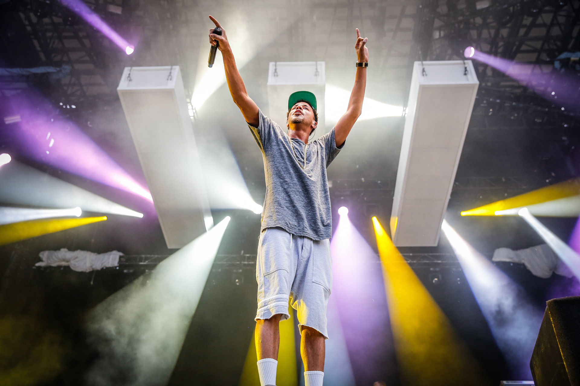 J. Cole performs on Day 2 of the Osheaga Music and Art Festival in Montreal, Quebec 2014/08/02
