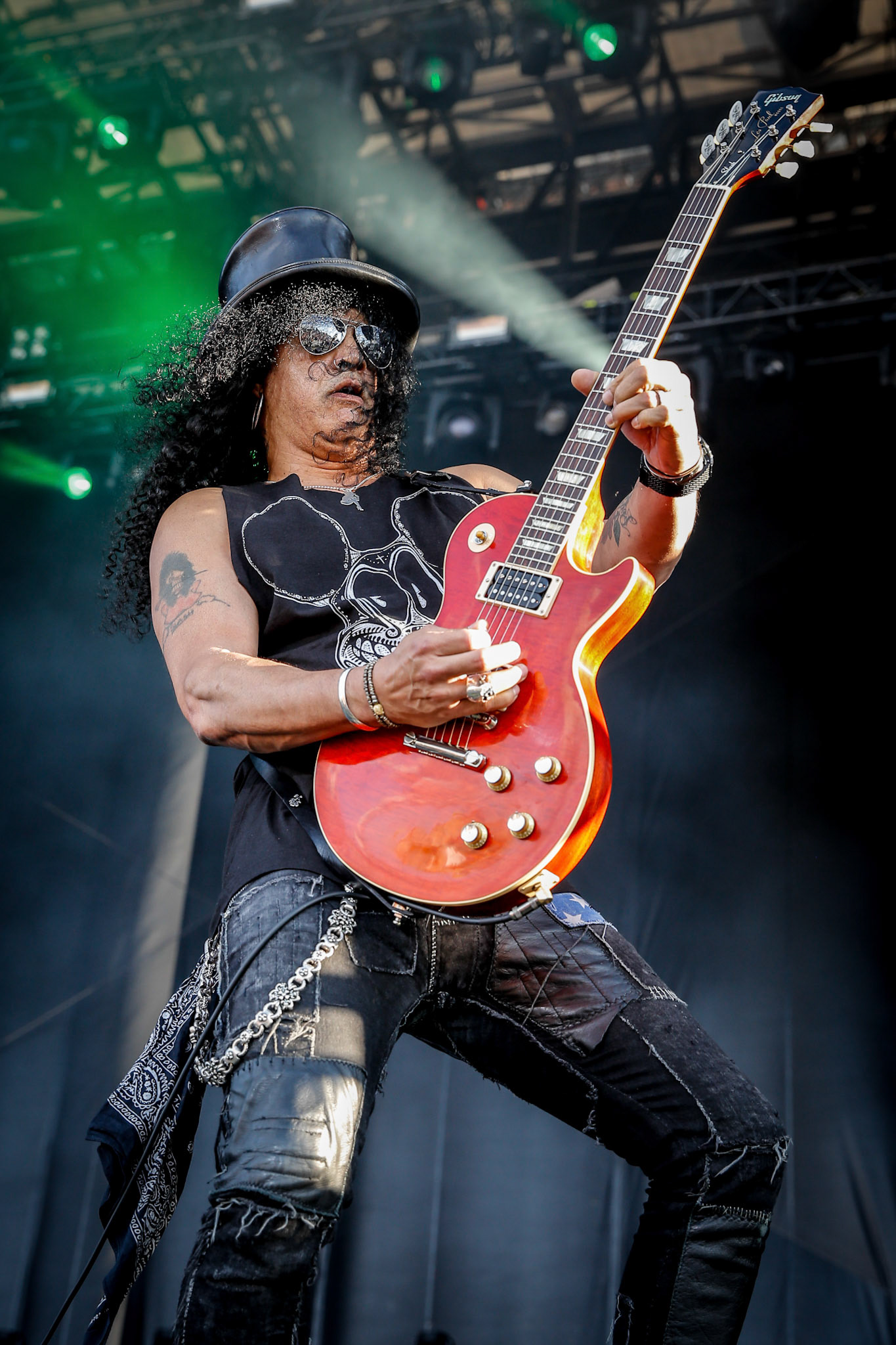 Slash perfoms live at the RBC Bluesfest in Ottawa on Friday, July 11, 2014. The RBC Bluesfest is ranked as one of the most successful music events in North America. ~ RBC Bluesfest Press Images PHOTO/Mark Horton