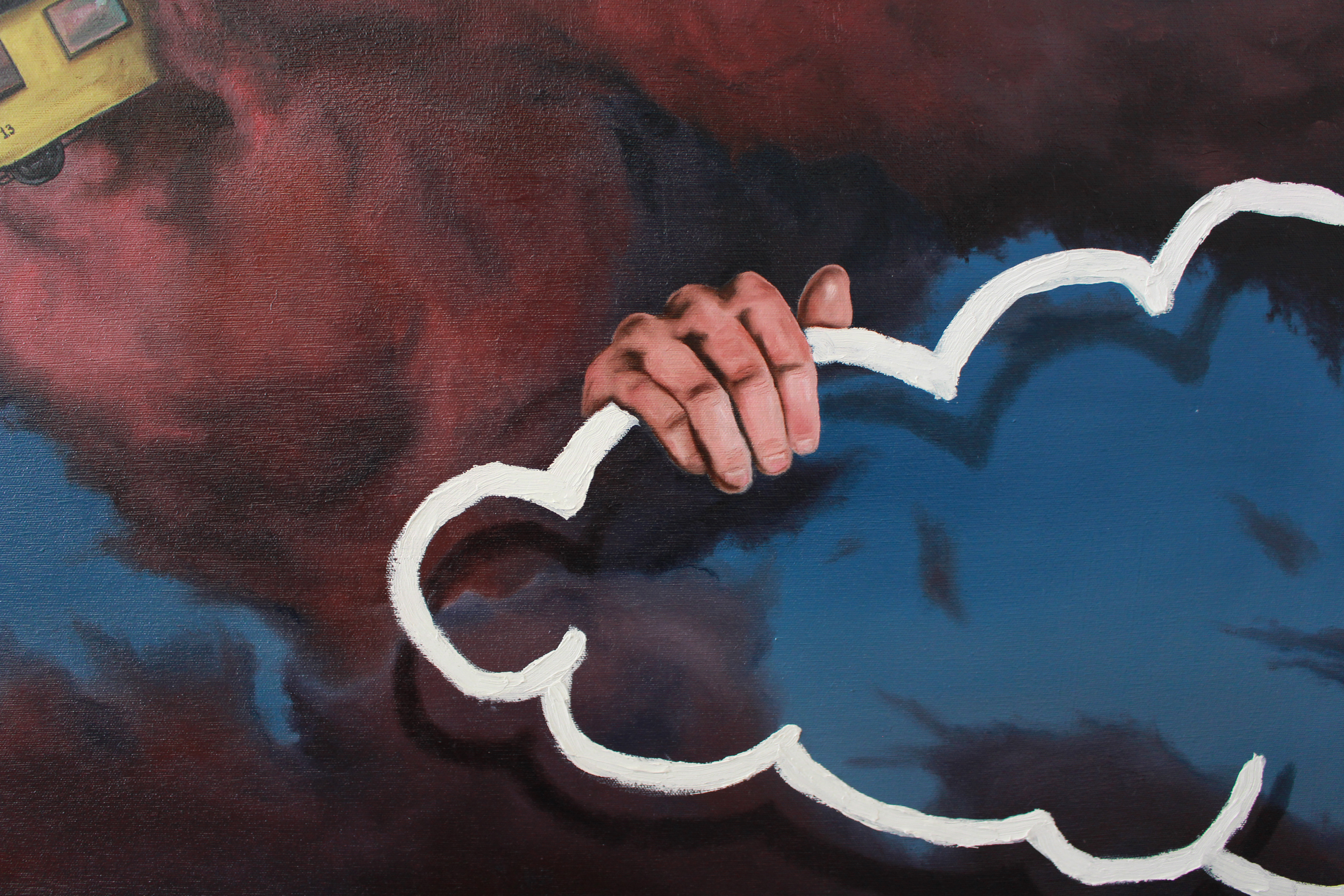"Dry Rain" 36" x 60" 2021 oil on canvas ( detail )