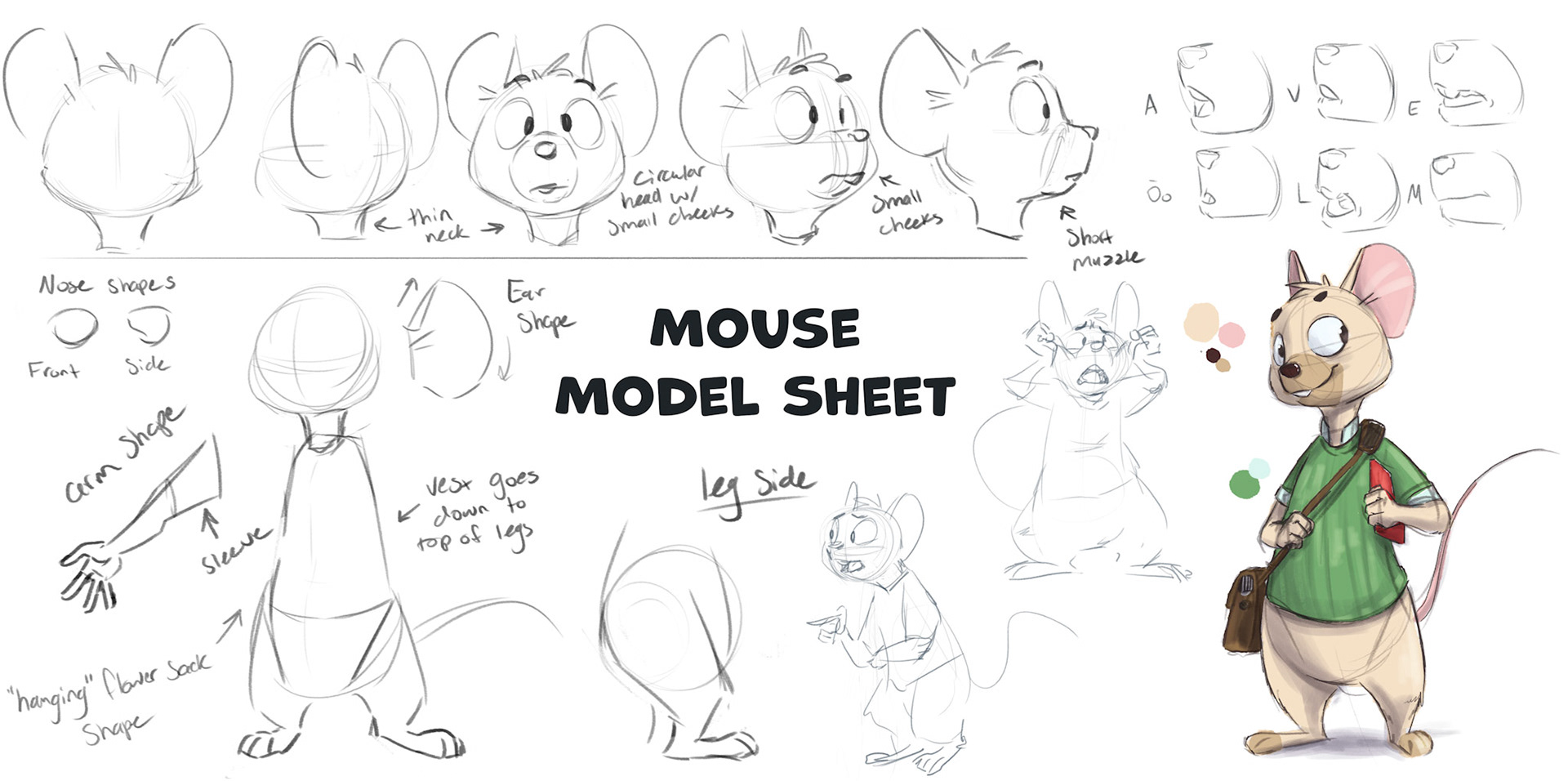 Animation Short Character Model Sheet
