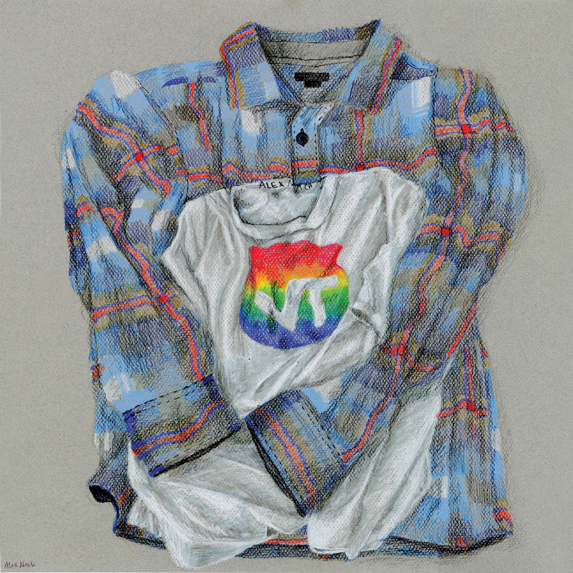 Meaningful Clothes - Colored pencil on construction paper