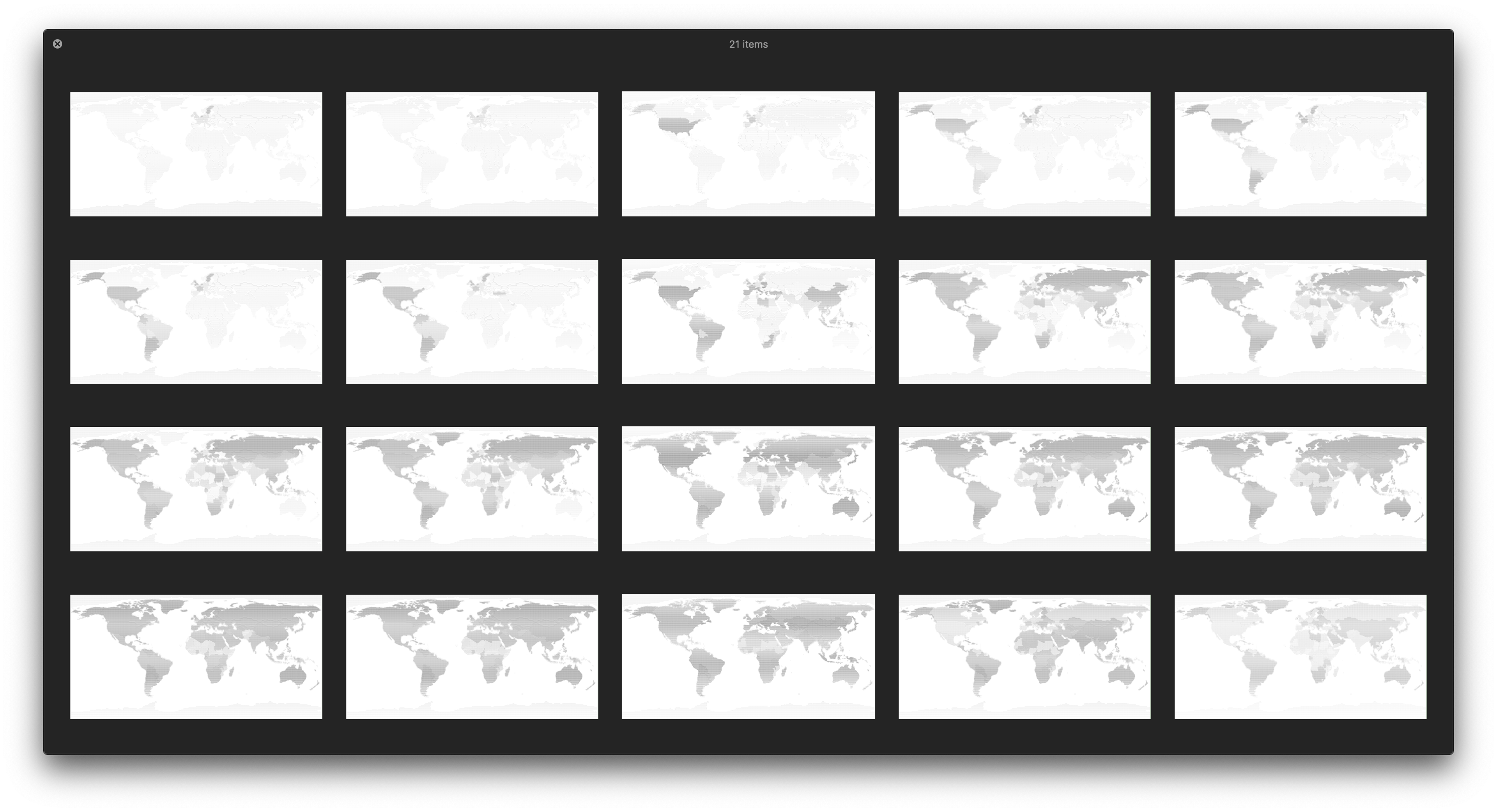 World density maps of literate population translated to ASCII world visuals