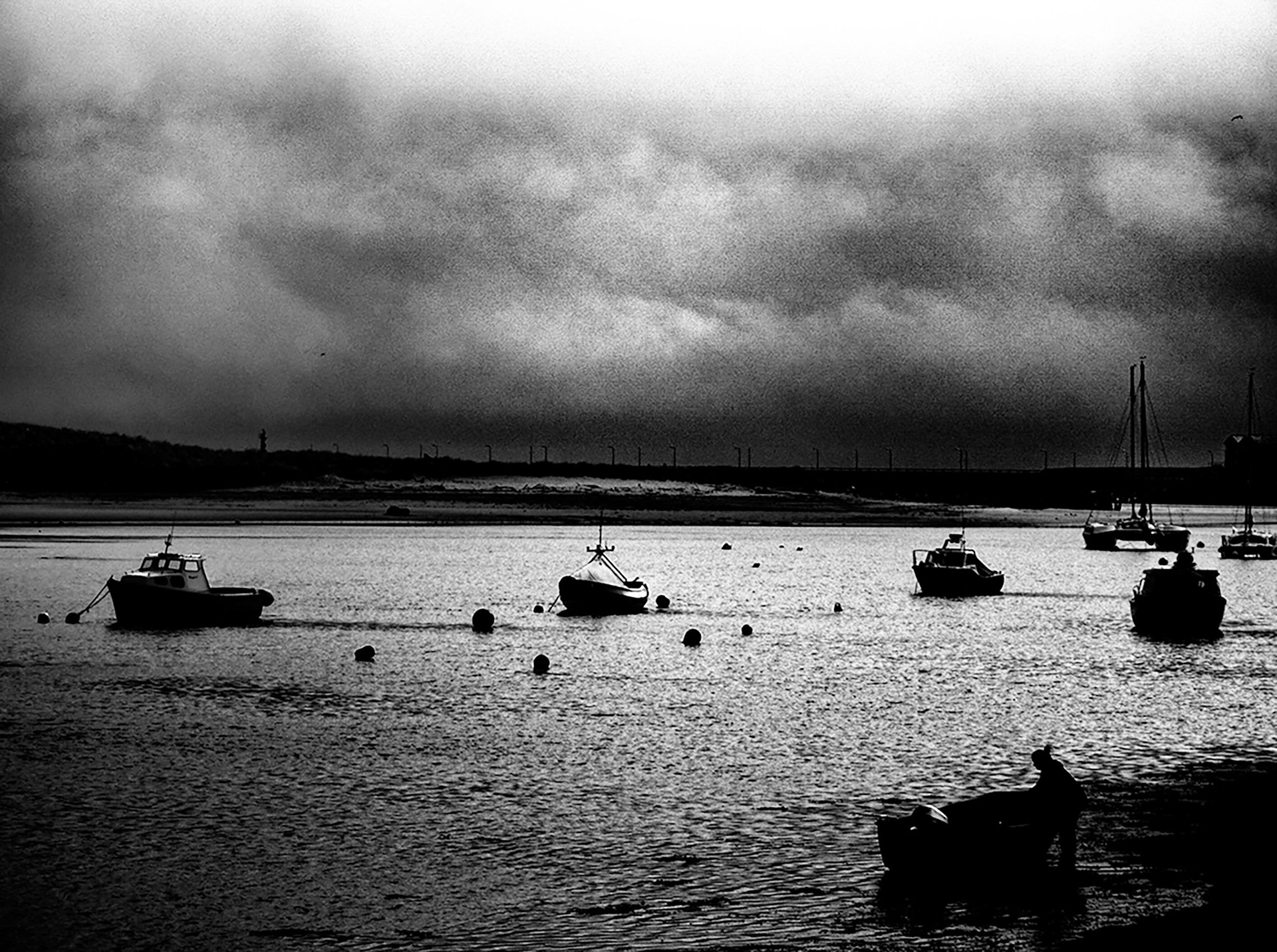 boats leisurely slumbering