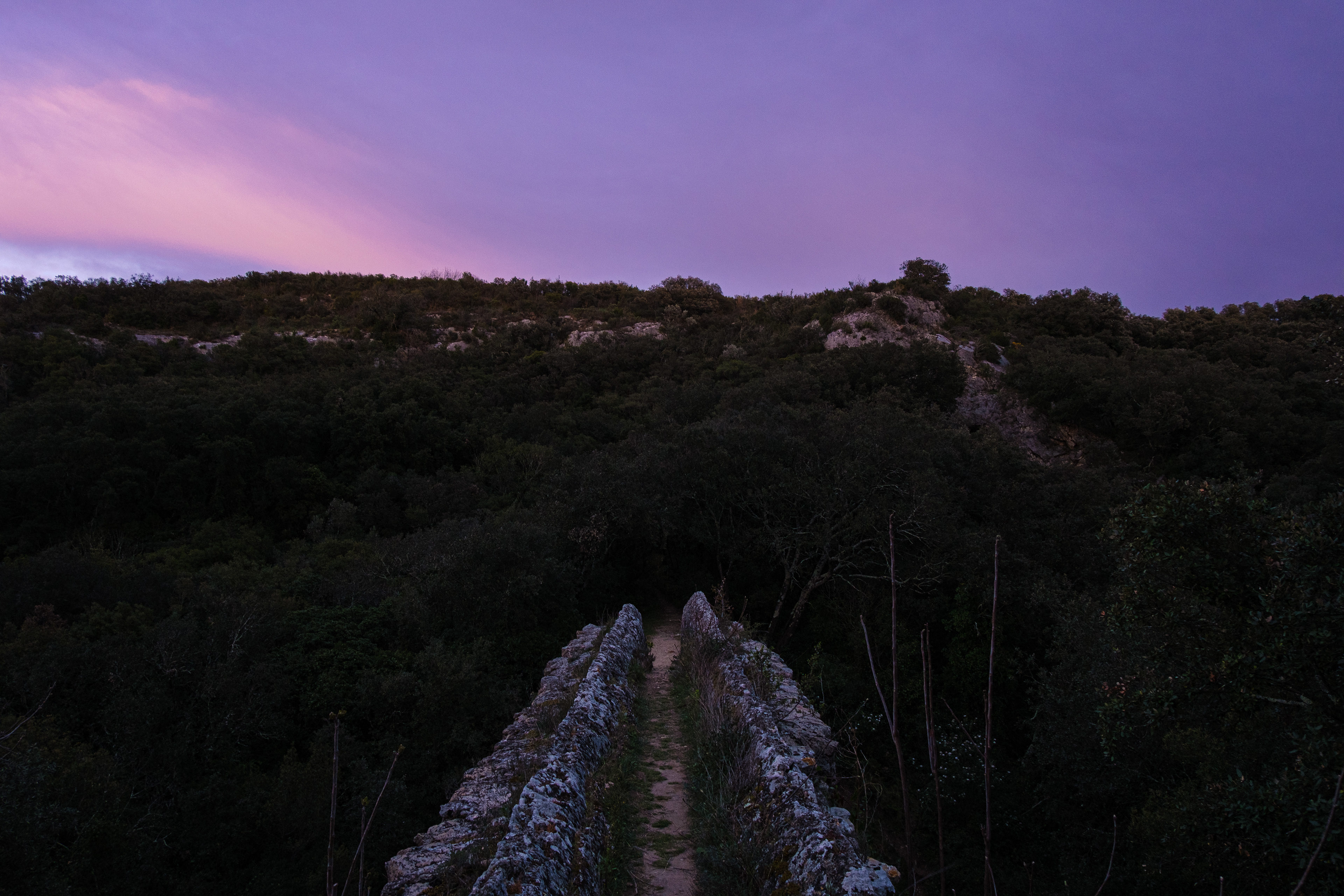 Pont de la Sartanette (4). Towards Nîmes, the destination of the water.