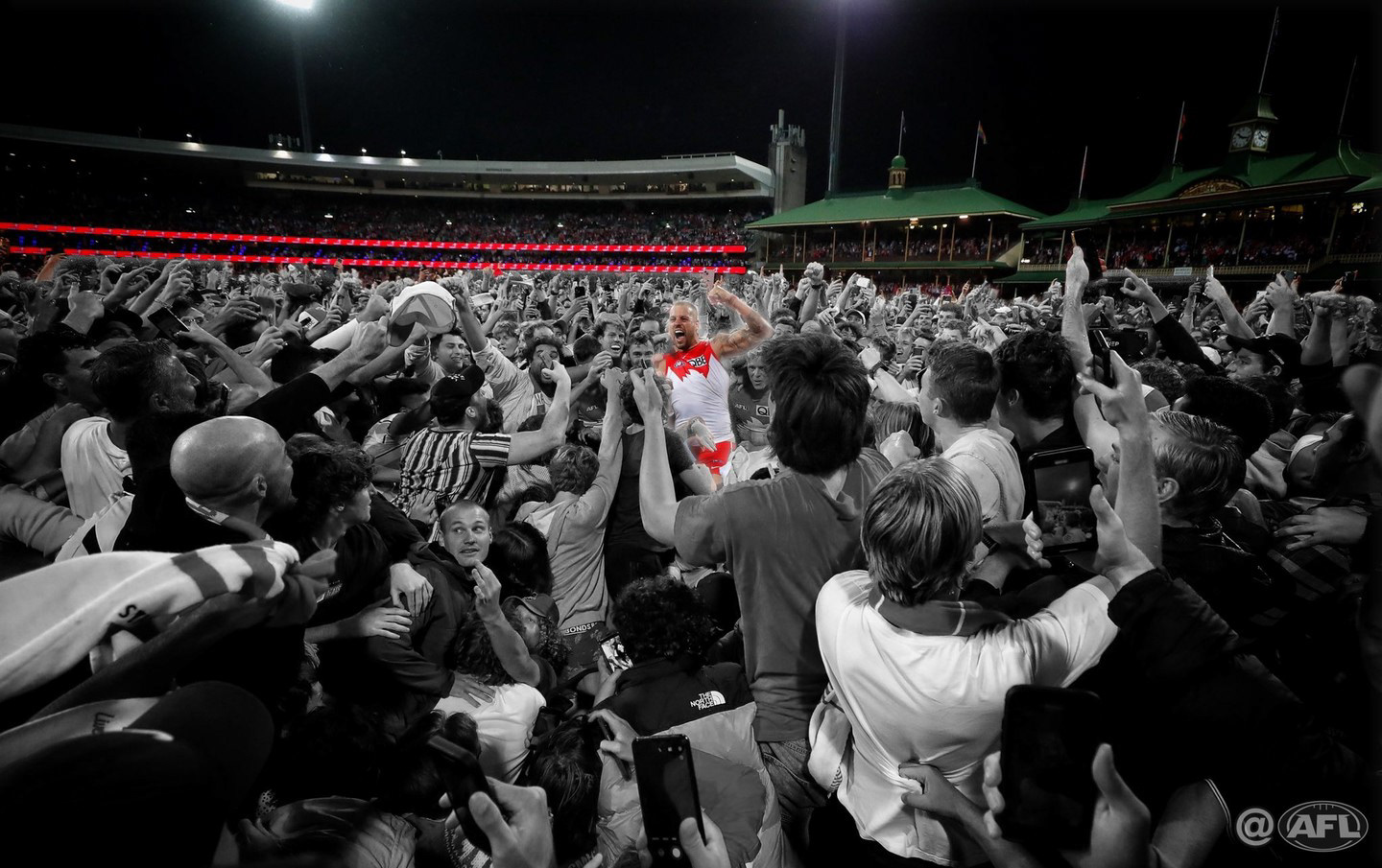Lance "Buddy" Franklin's 1,000th AFL goal. Designed in Adobe Photoshop, March 2022.