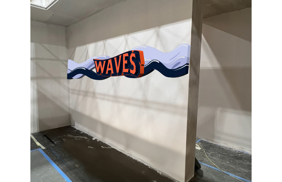 mockup of a dimensional sign we made