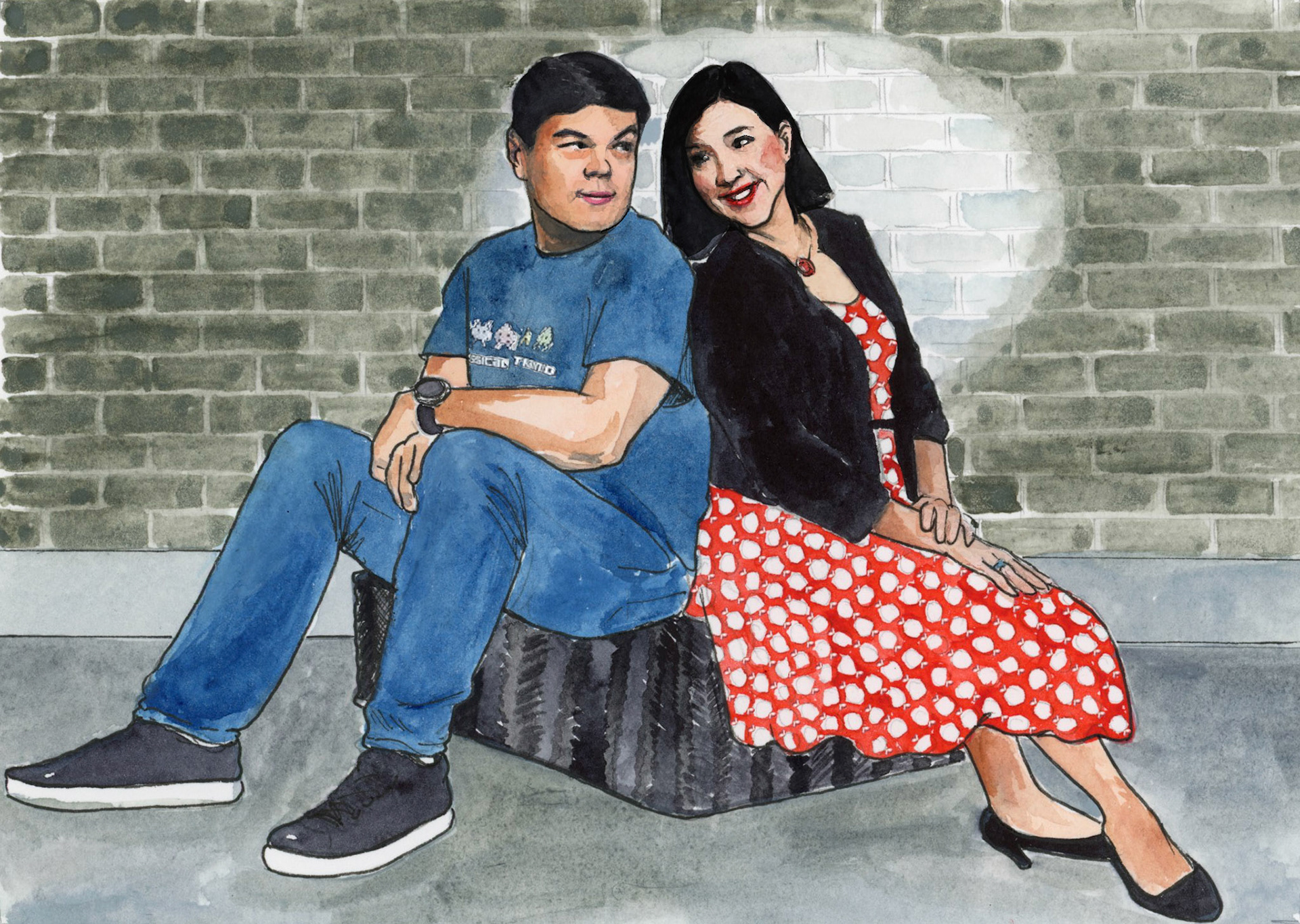 Kristen Anderson Lopez and Robert Lopez