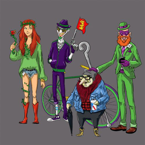 Hipster Batman Villians