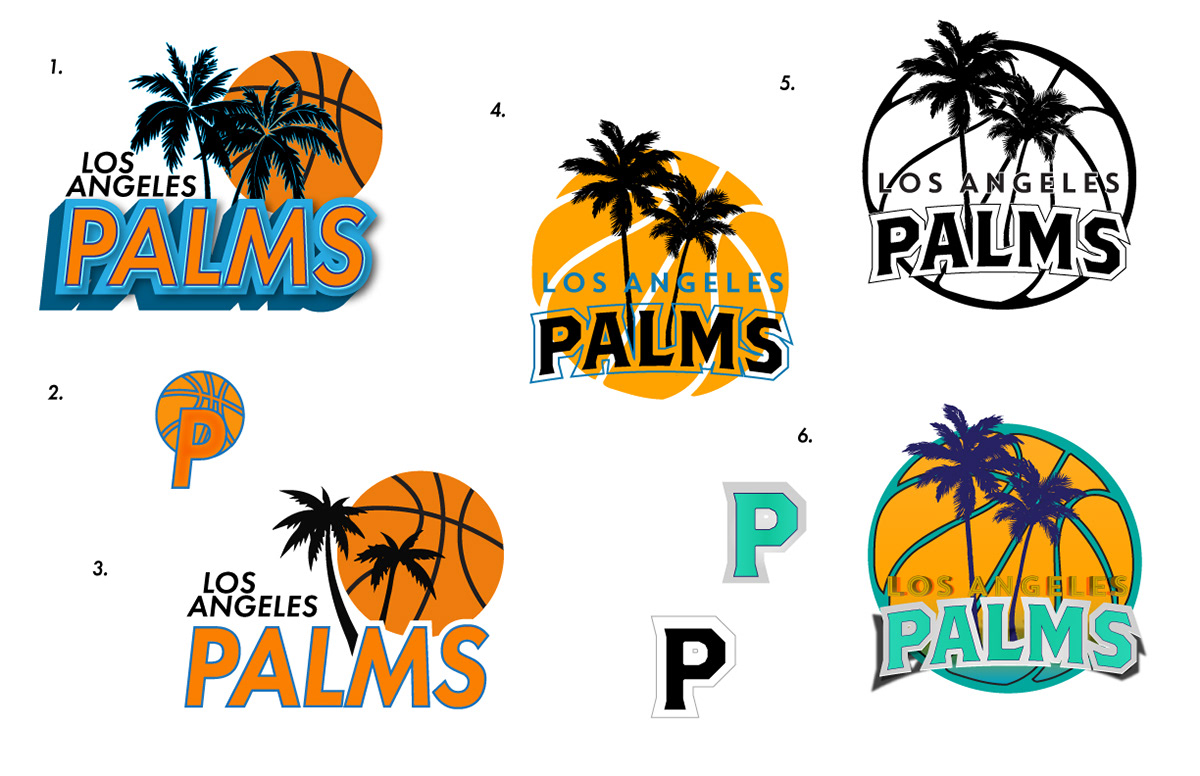 Early Logo Versions before settling on "the Waves"